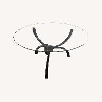 Modern Dining Glass and Metal Table