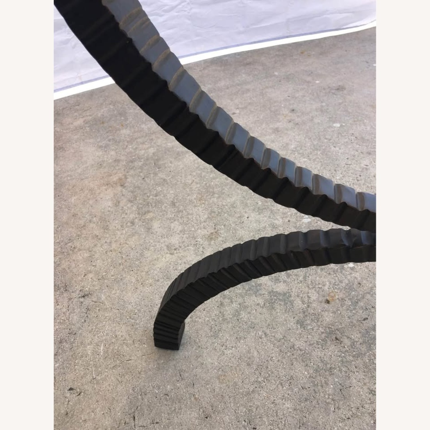 Modern Dining Glass and Metal Table - image-1