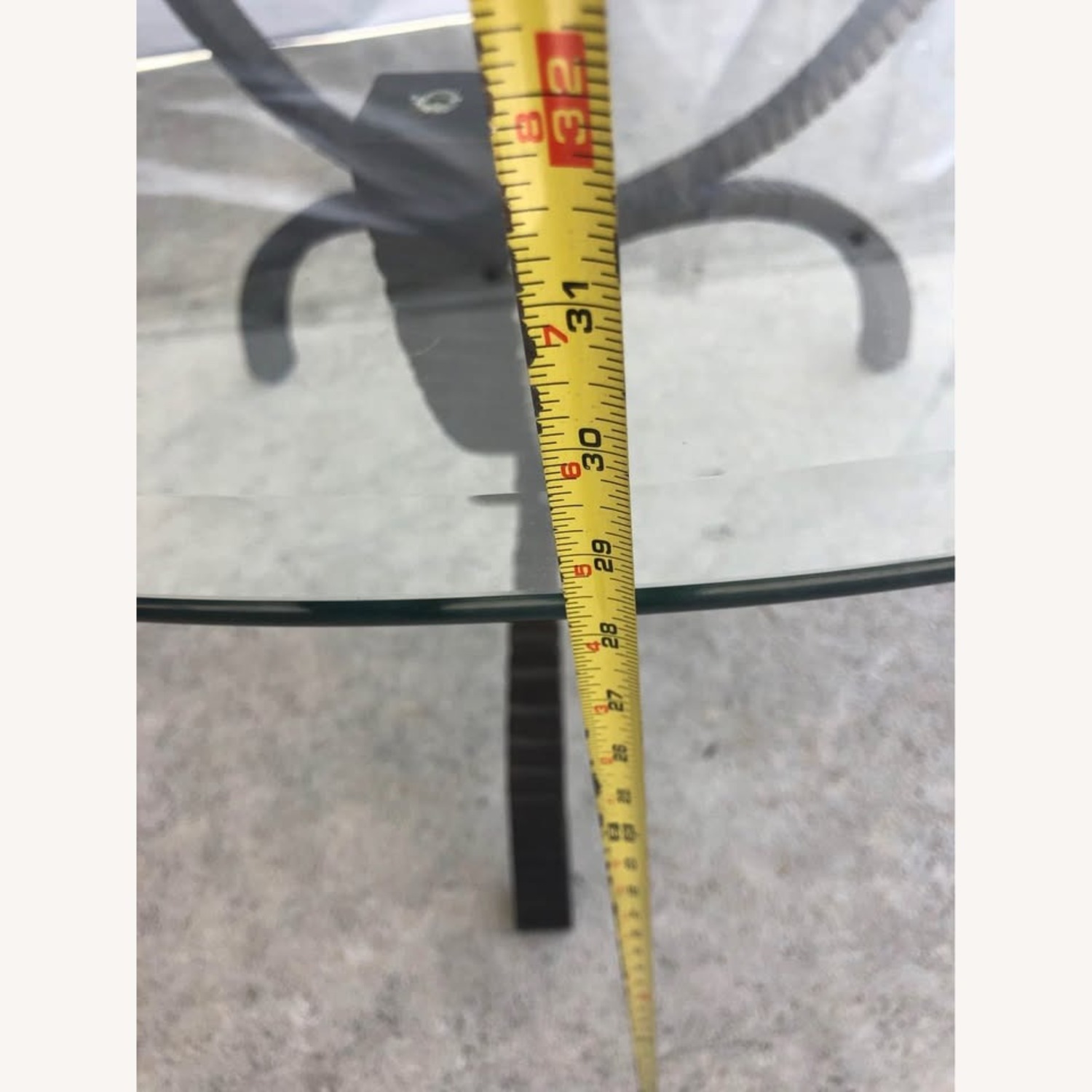 Modern Dining Glass and Metal Table - image-5