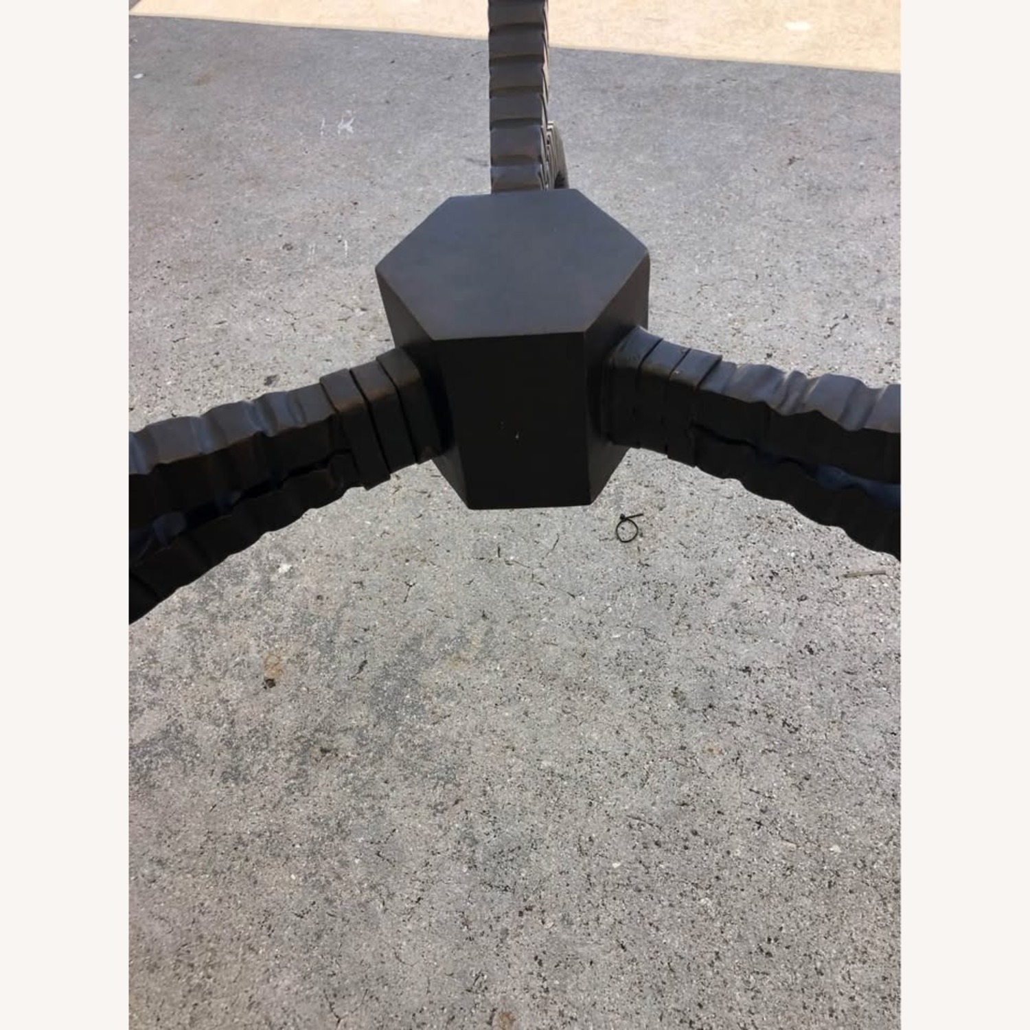 Modern Dining Glass and Metal Table - image-2