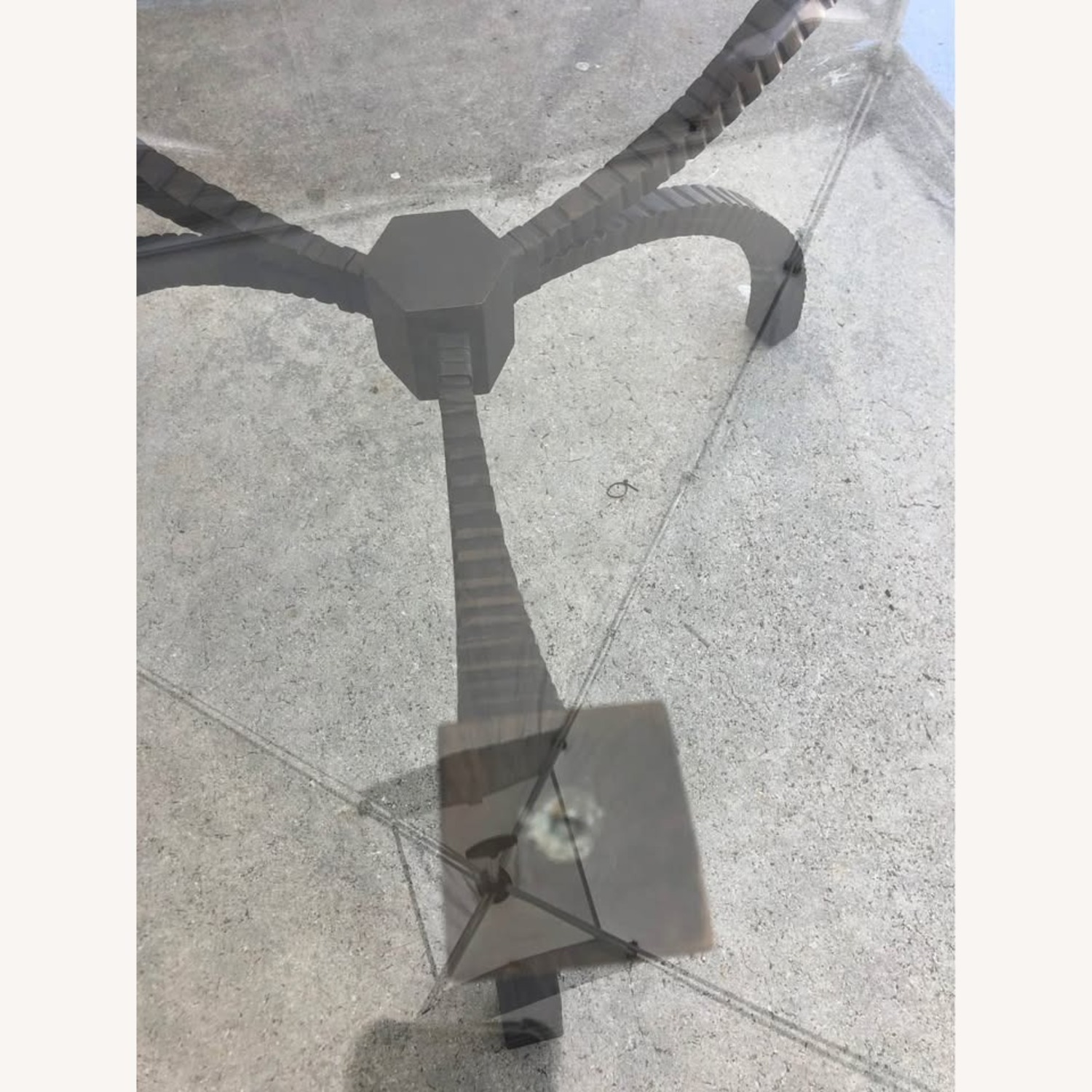 Modern Dining Glass and Metal Table - image-3