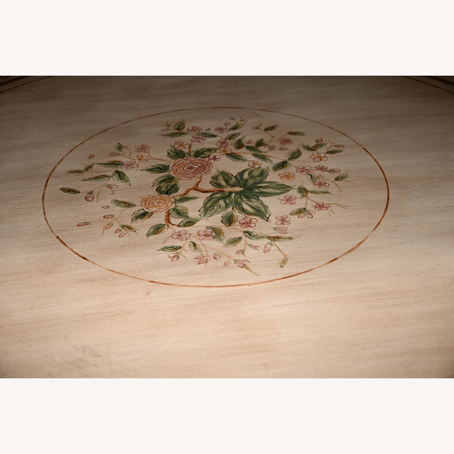 Pedestal Designer Painted Table-6  Matching Chairs - image-4