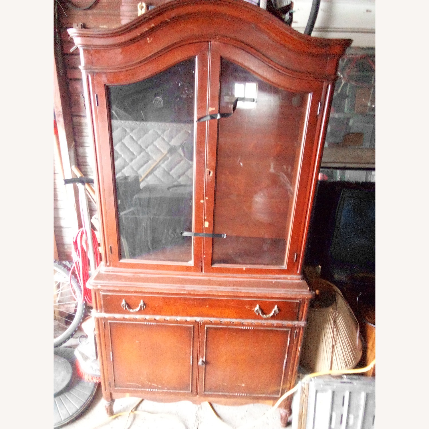 1930 Vintage Antique Hutch the Glass Doors - image-1
