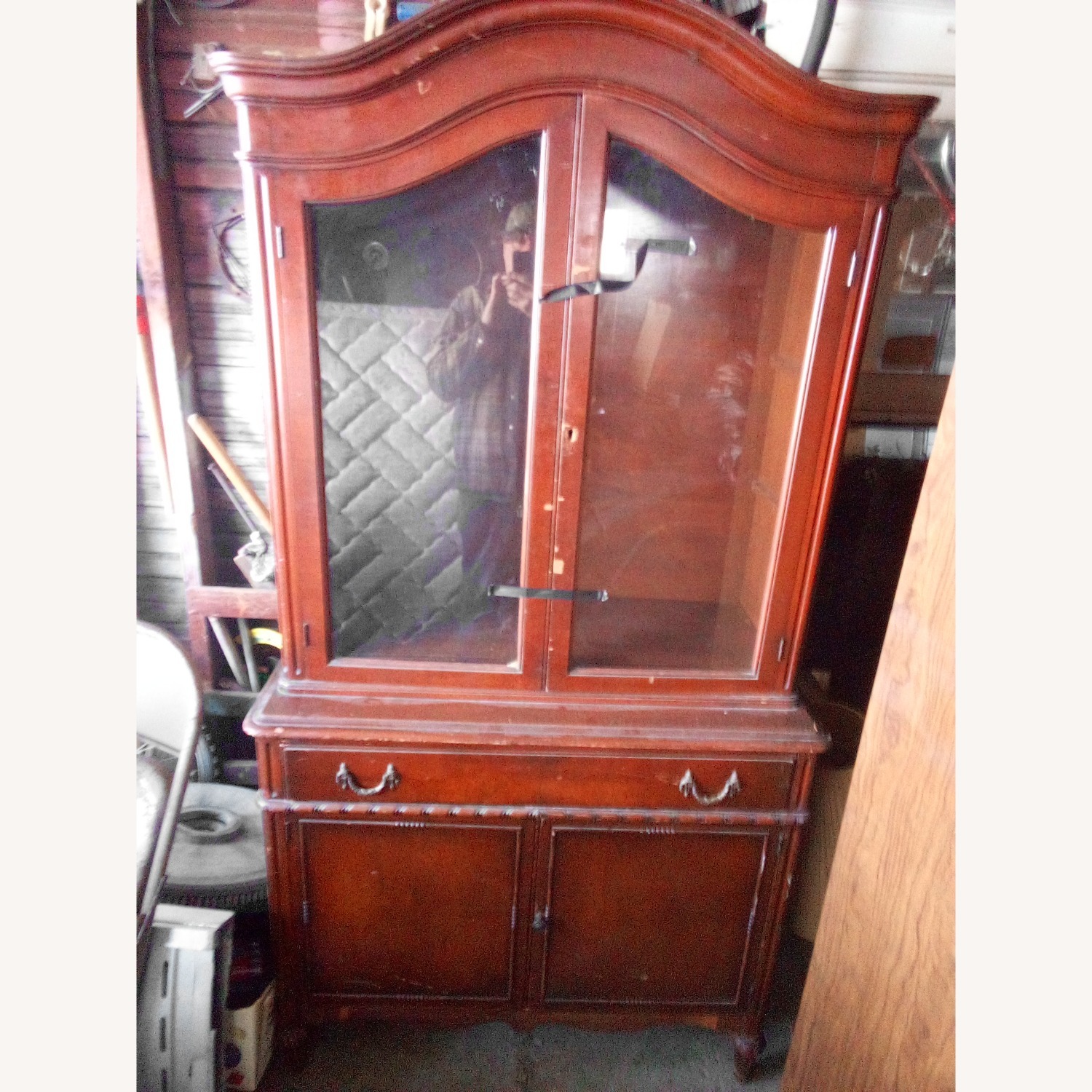 1930 Vintage Antique Hutch the Glass Doors - image-4