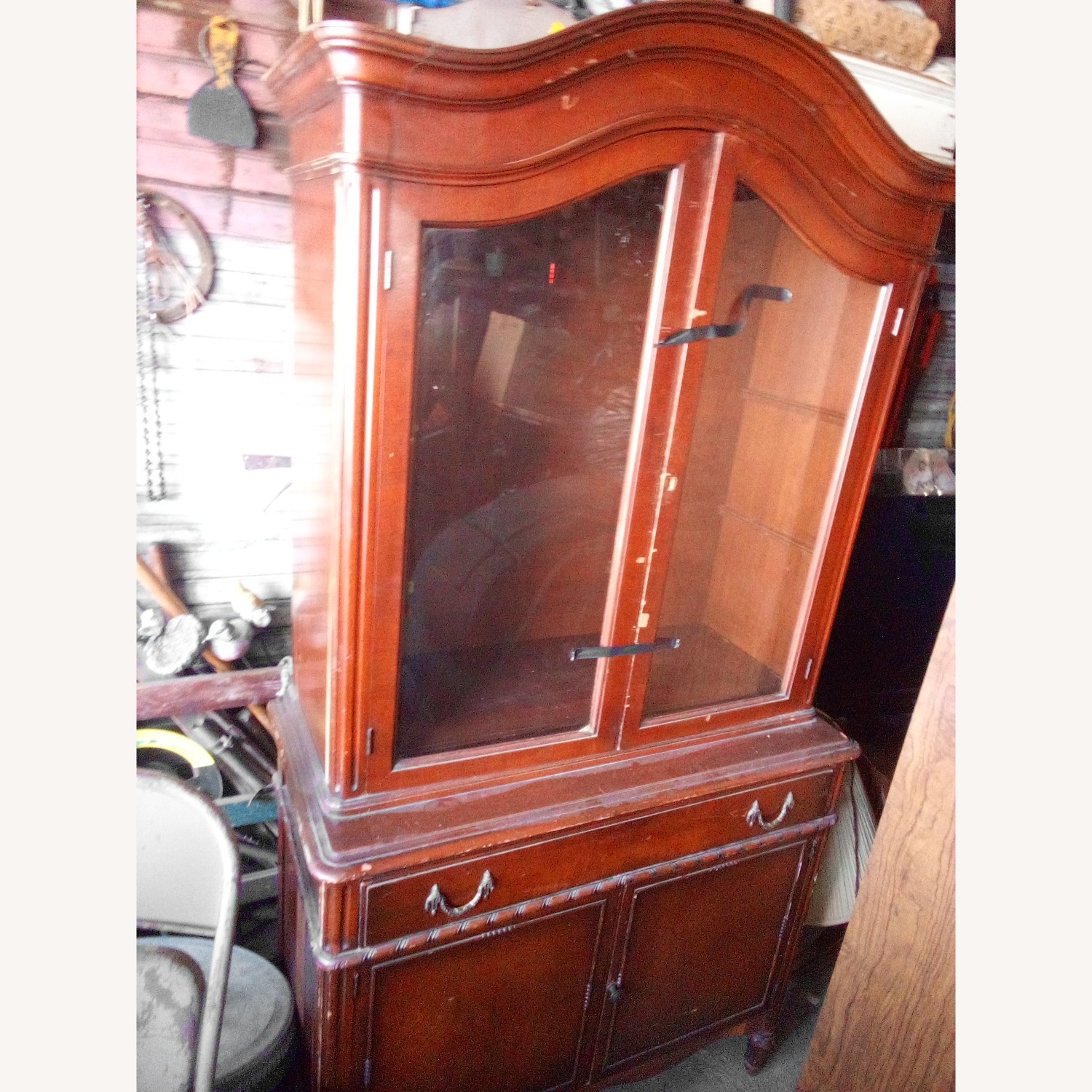 1930 Vintage Antique Hutch the Glass Doors - image-3