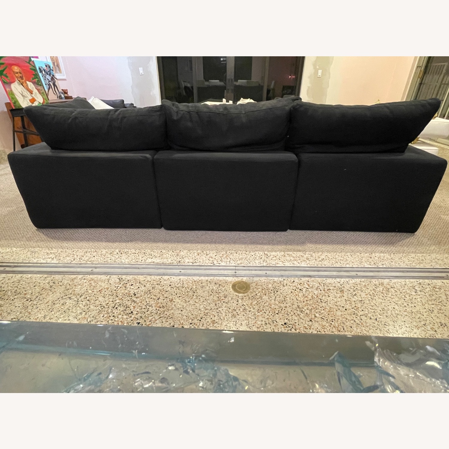 Restoration Hardware Cloud Modular 3-Piece Sofa in Black - image-4