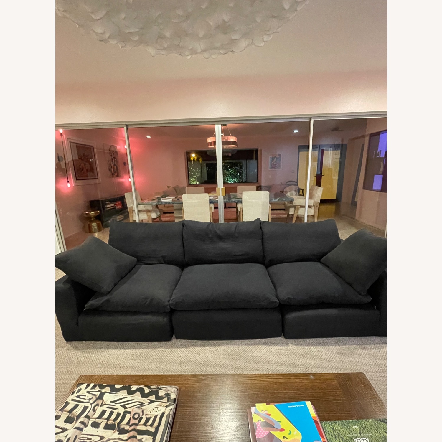 Restoration Hardware Cloud Modular 3-Piece Sofa in Black - image-3