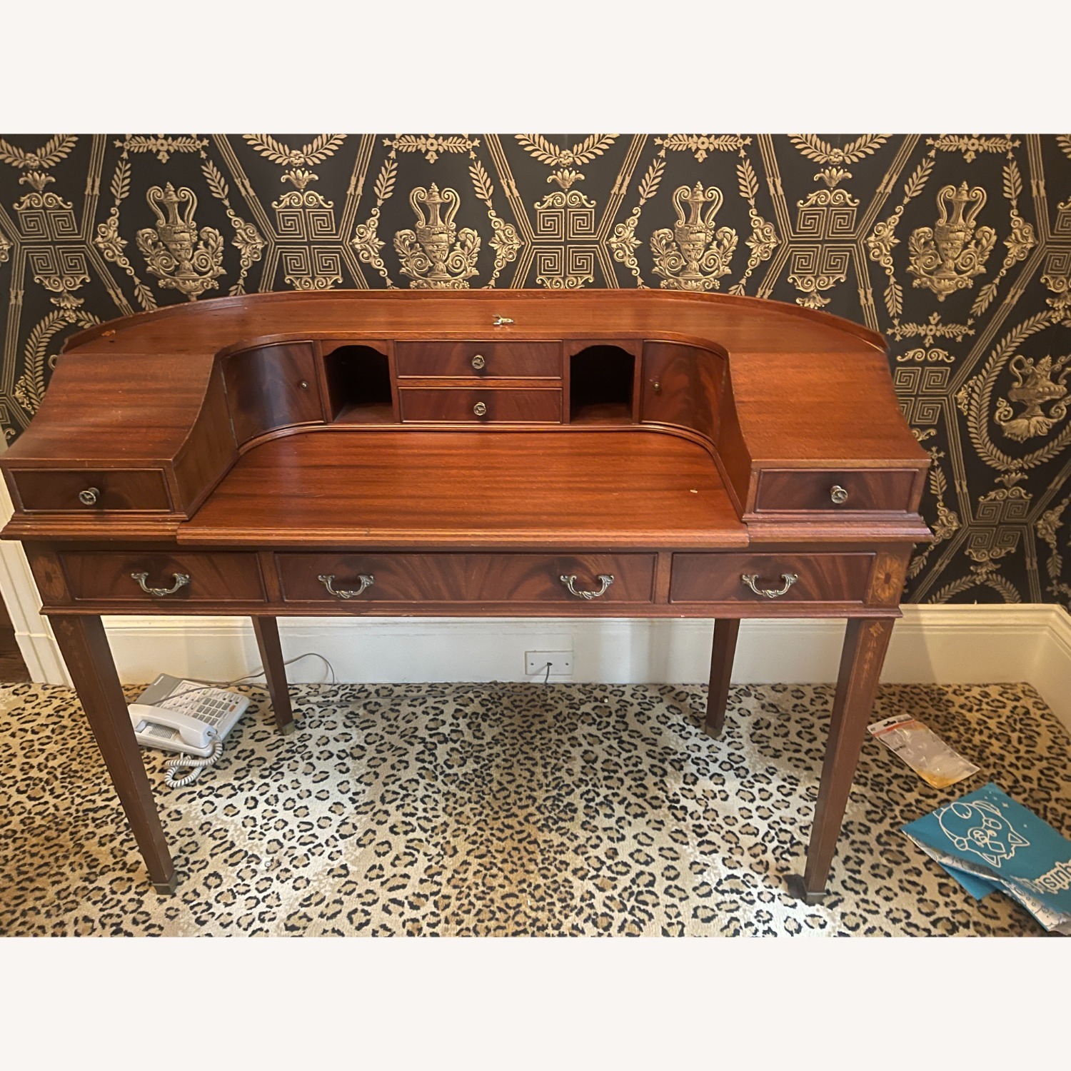 Vintage Victorian Secretary Desk - image-11