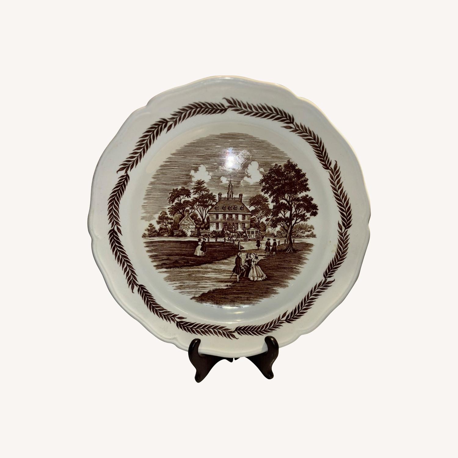   Meakin Colonial England Hand Engraved  Plate - image-0