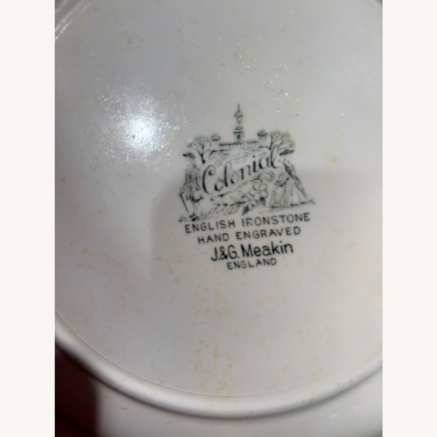   Meakin Colonial England Hand Engraved  Plate - image-2