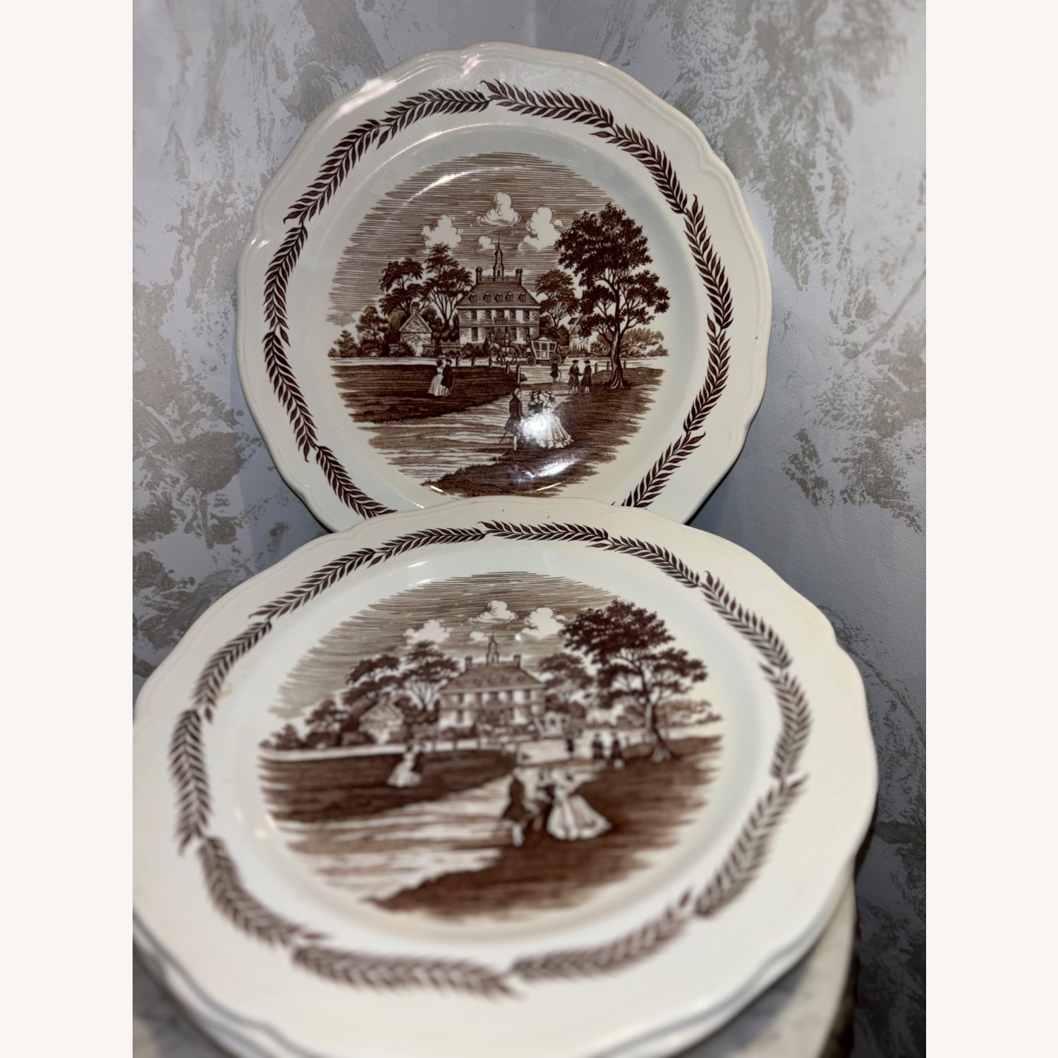   Meakin Colonial England Hand Engraved  Plate - image-10