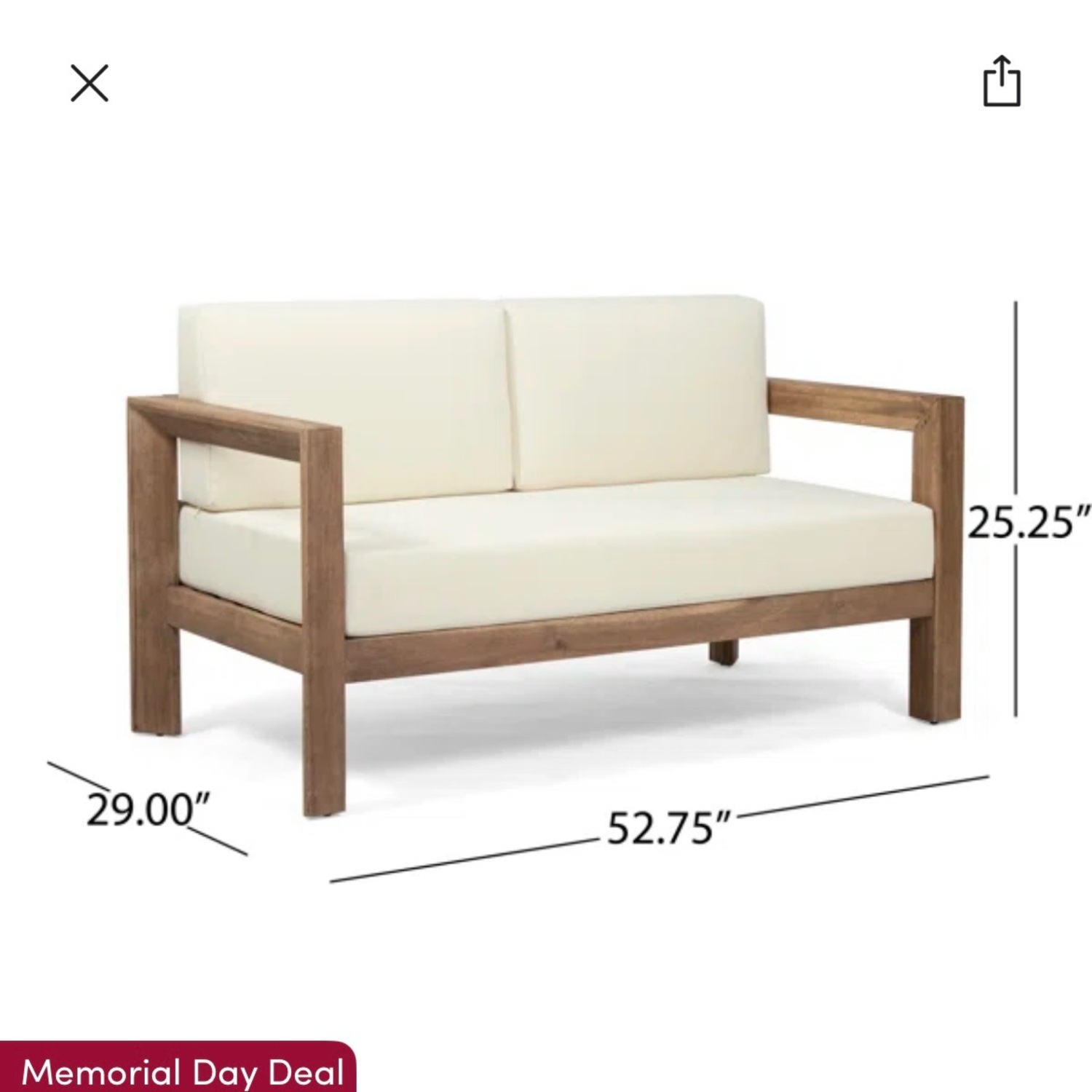 Joss & Main Outdoor Loveseat - image-3