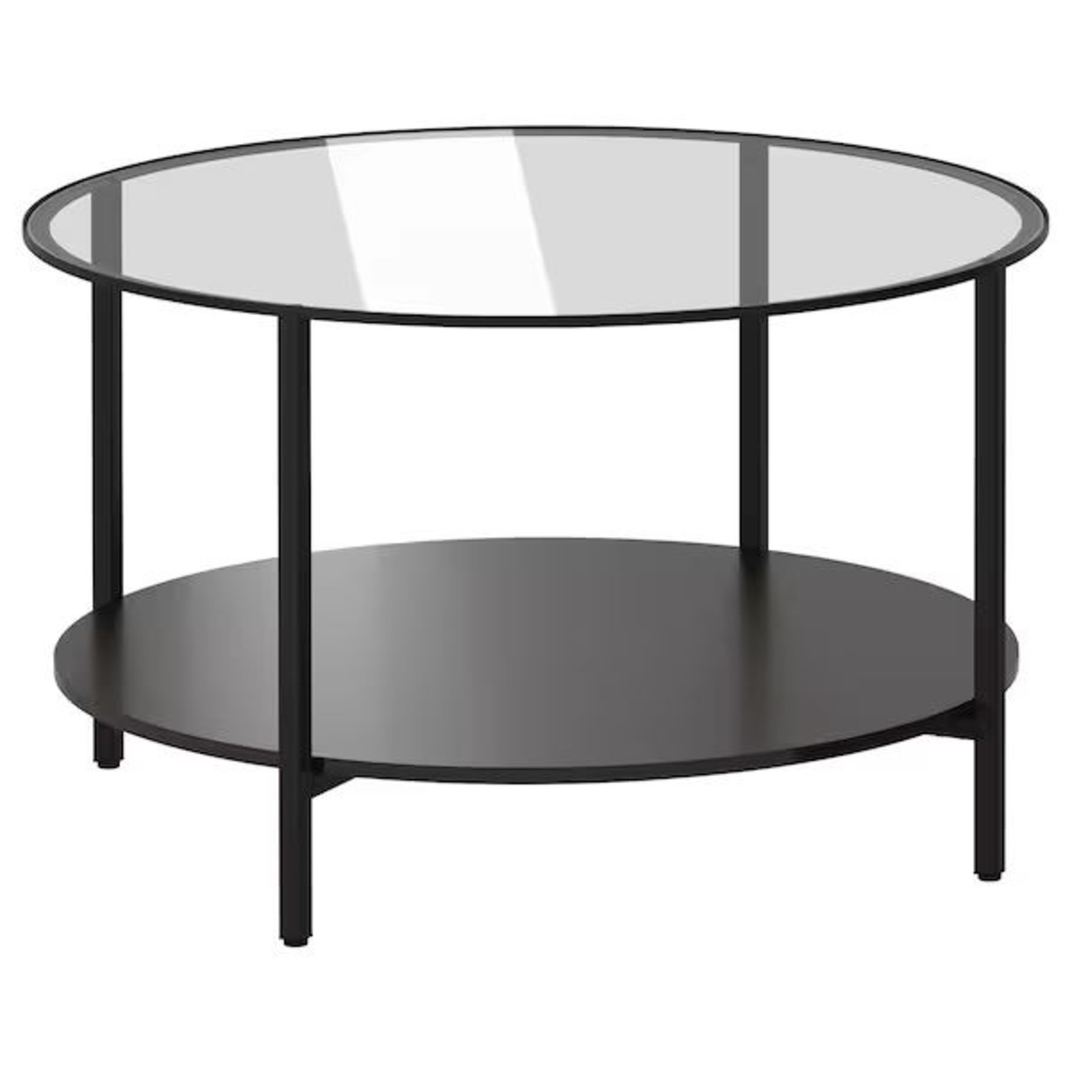 IKEA VITTSJÖ Coffee Table Black Brown Glass - image-4