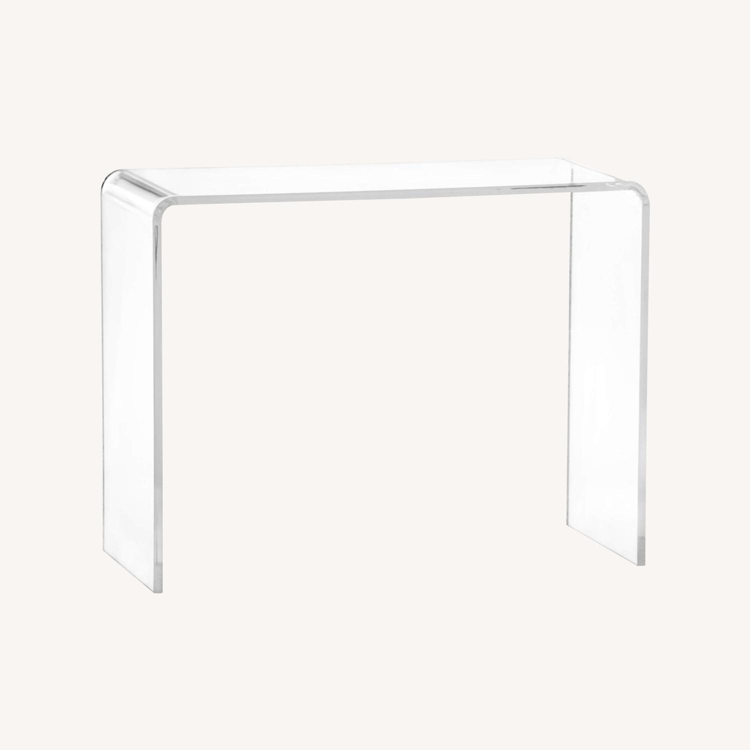 CB2 Peekaboo Acrylic Office Console - image-0