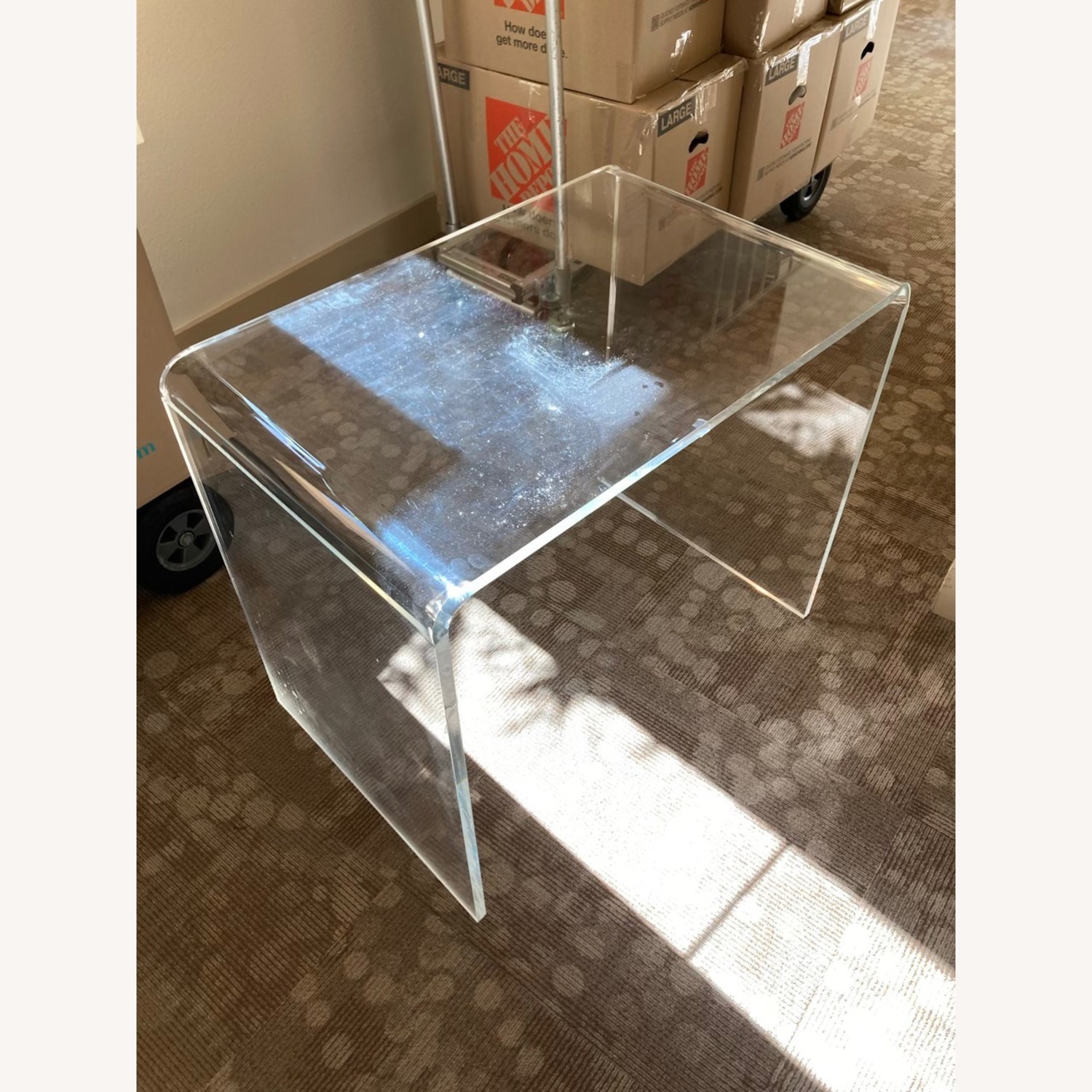 CB2 Peekaboo Acrylic Office Console - image-4