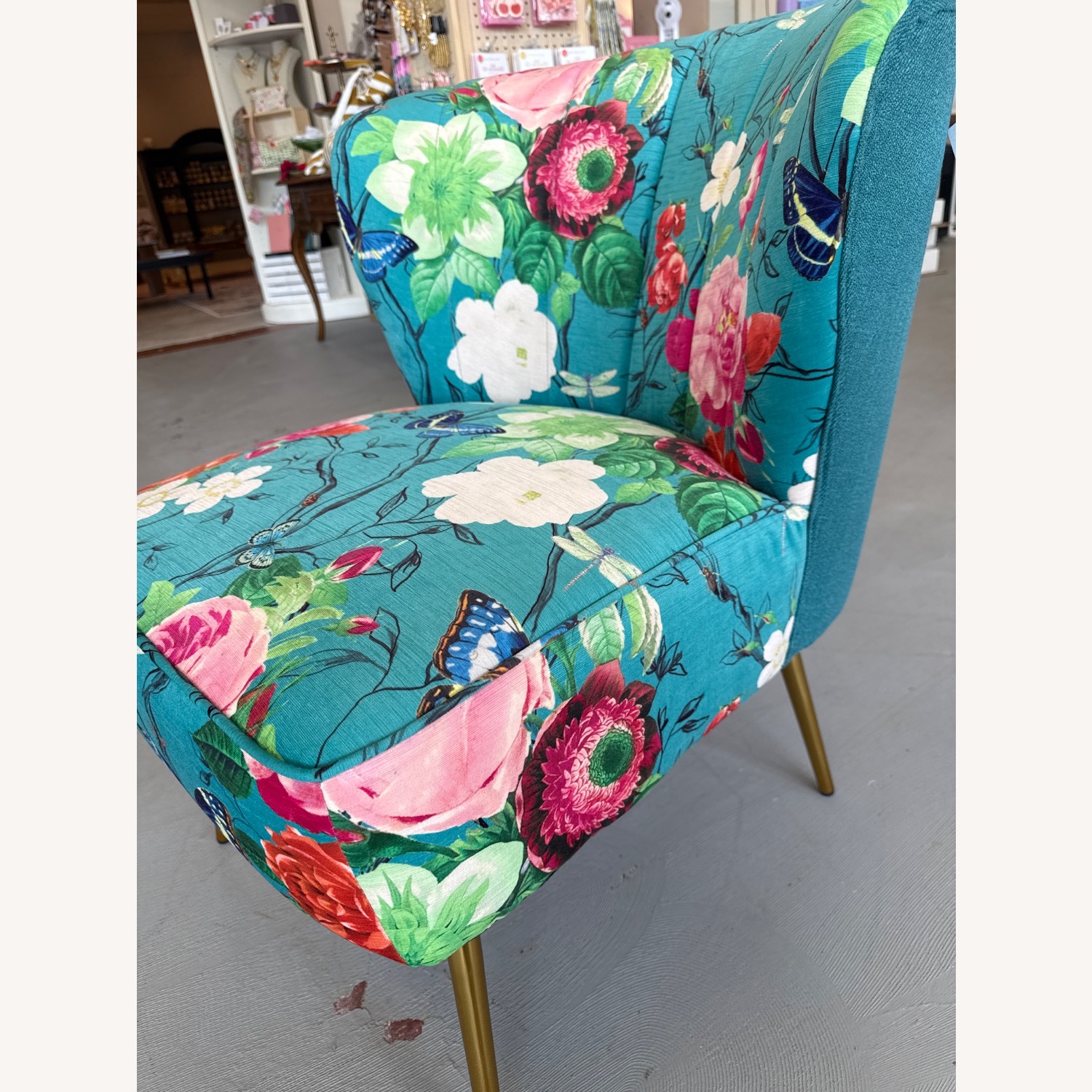 Hulala Home Floral Accent Chair - image-5