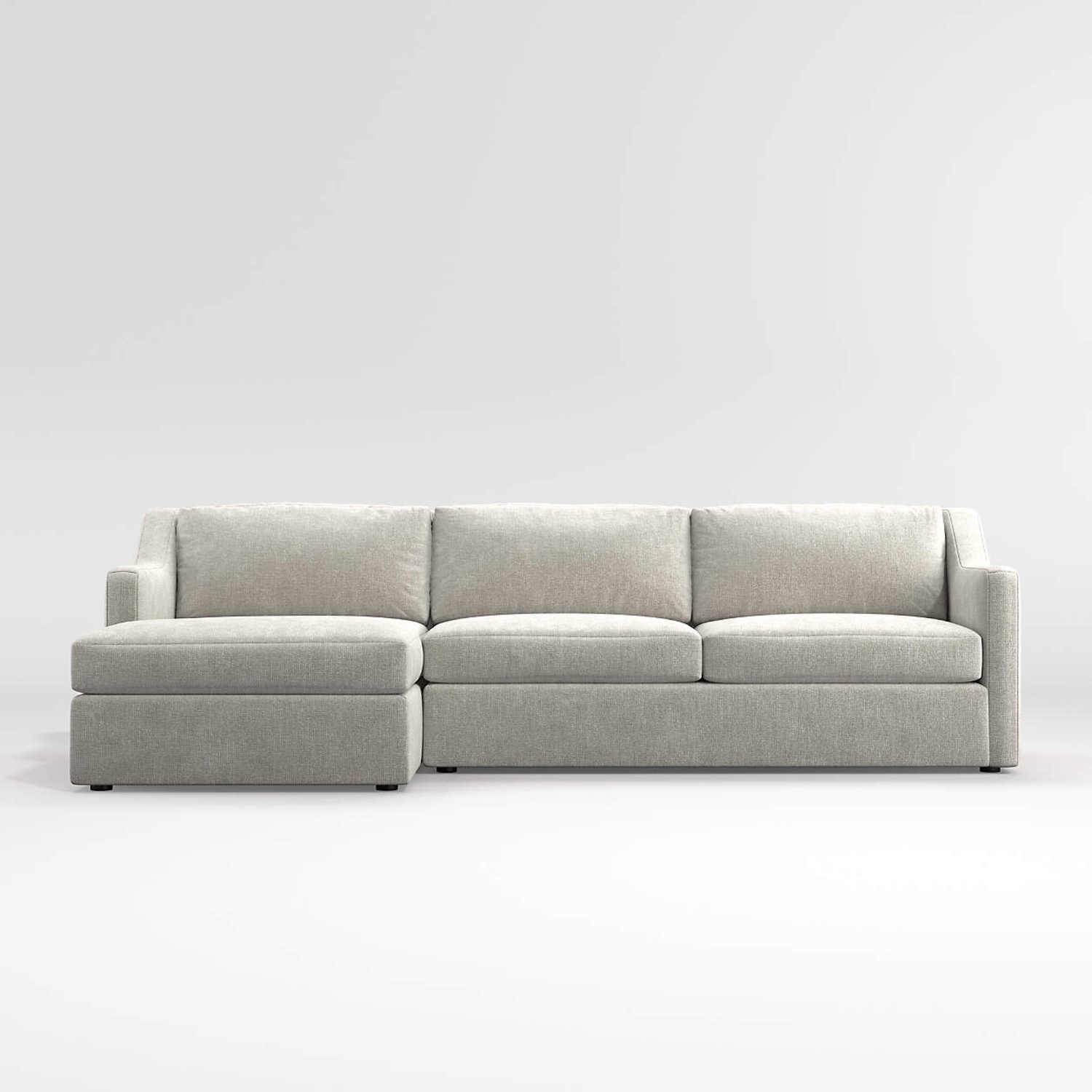 Crate & Barrel Notch Reversible Lounger Sectional - image-7