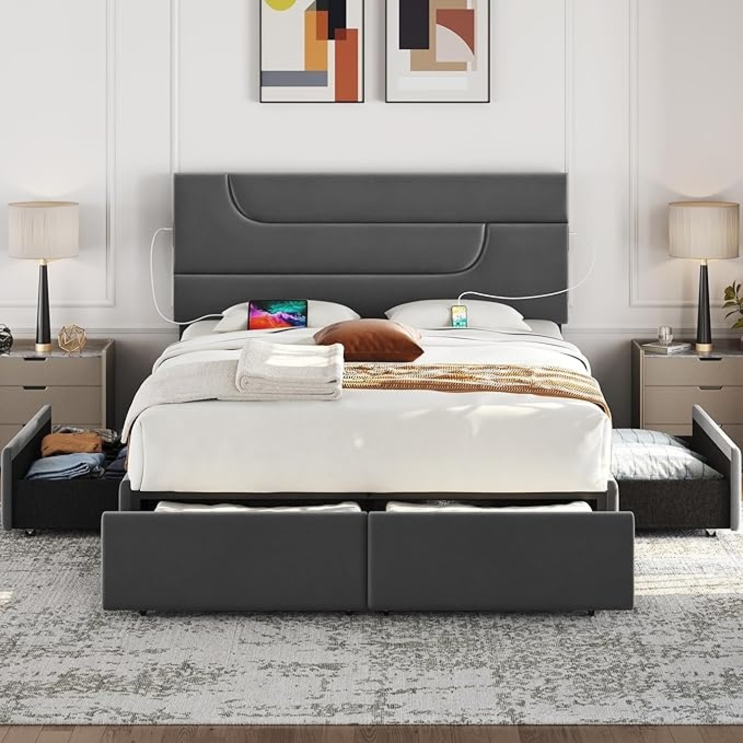 Amazon Yaheetech Queen Bed Frame - image-6