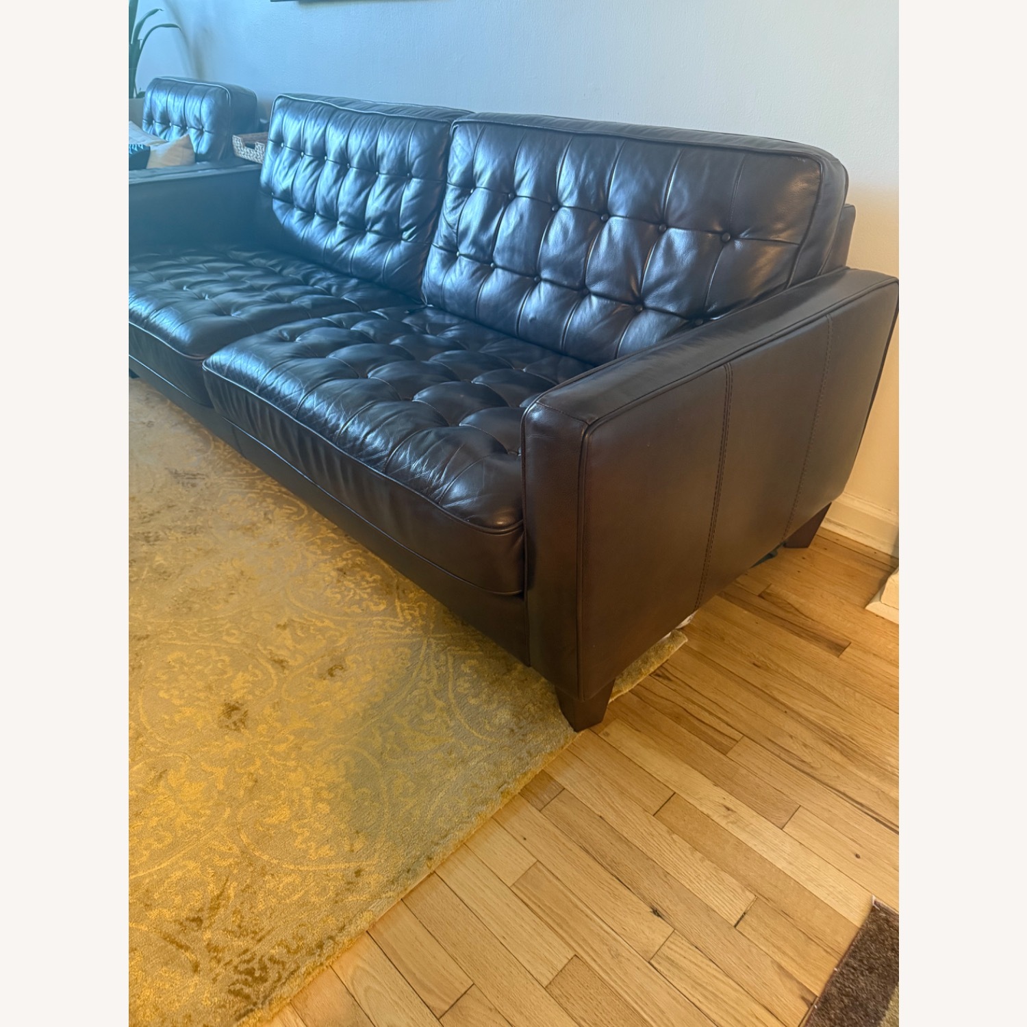 Macy's Premium Leather Sofa - image-3