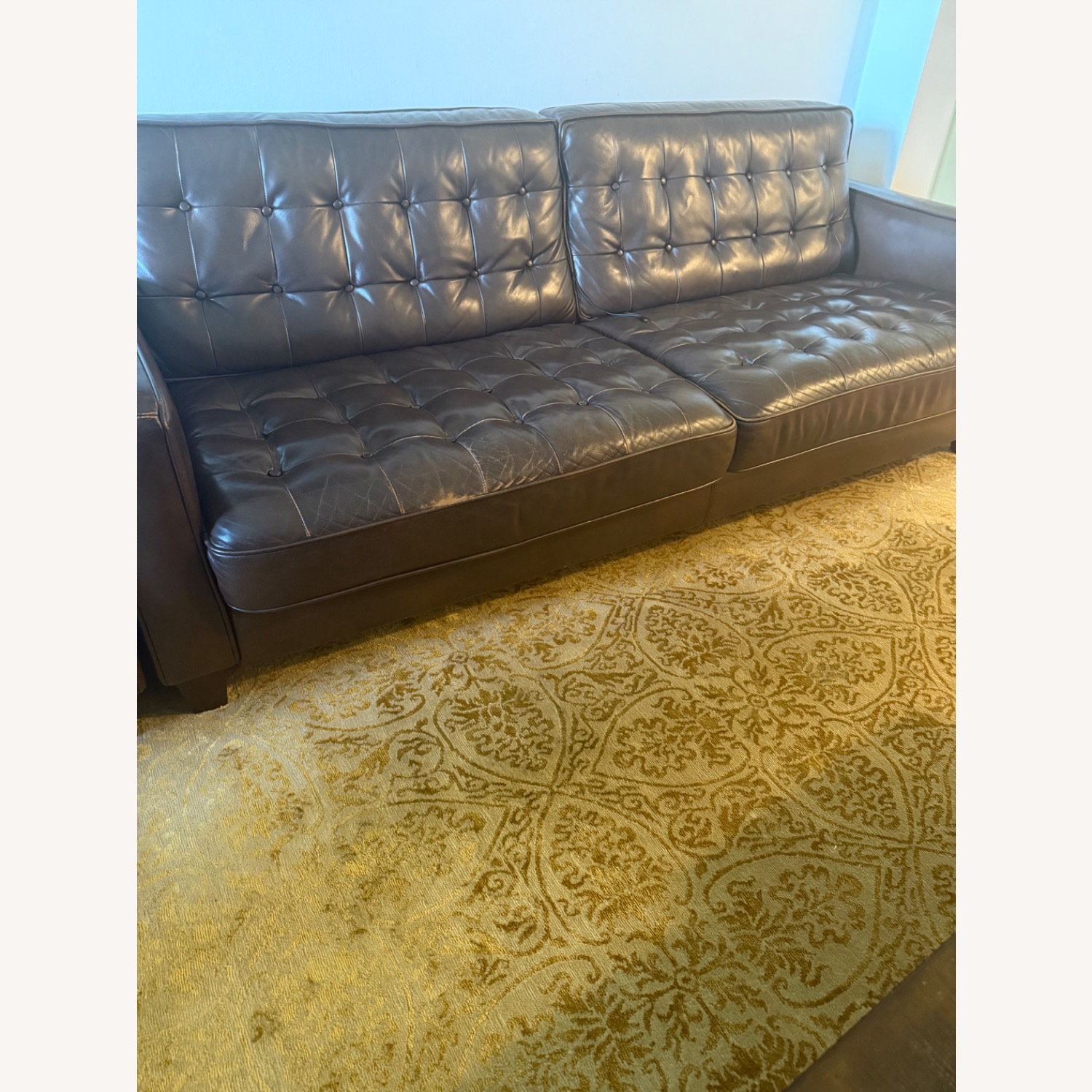 Macy's Premium Leather Sofa - image-2