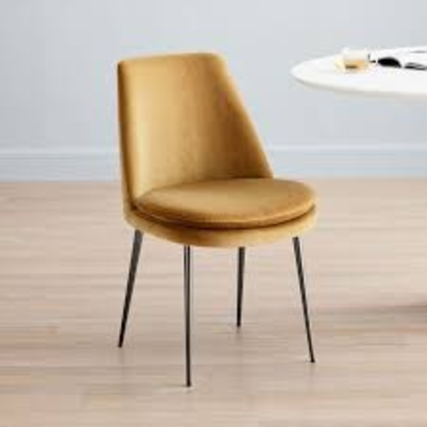 West Elm Finley Yellow Velvet Chair - image-4