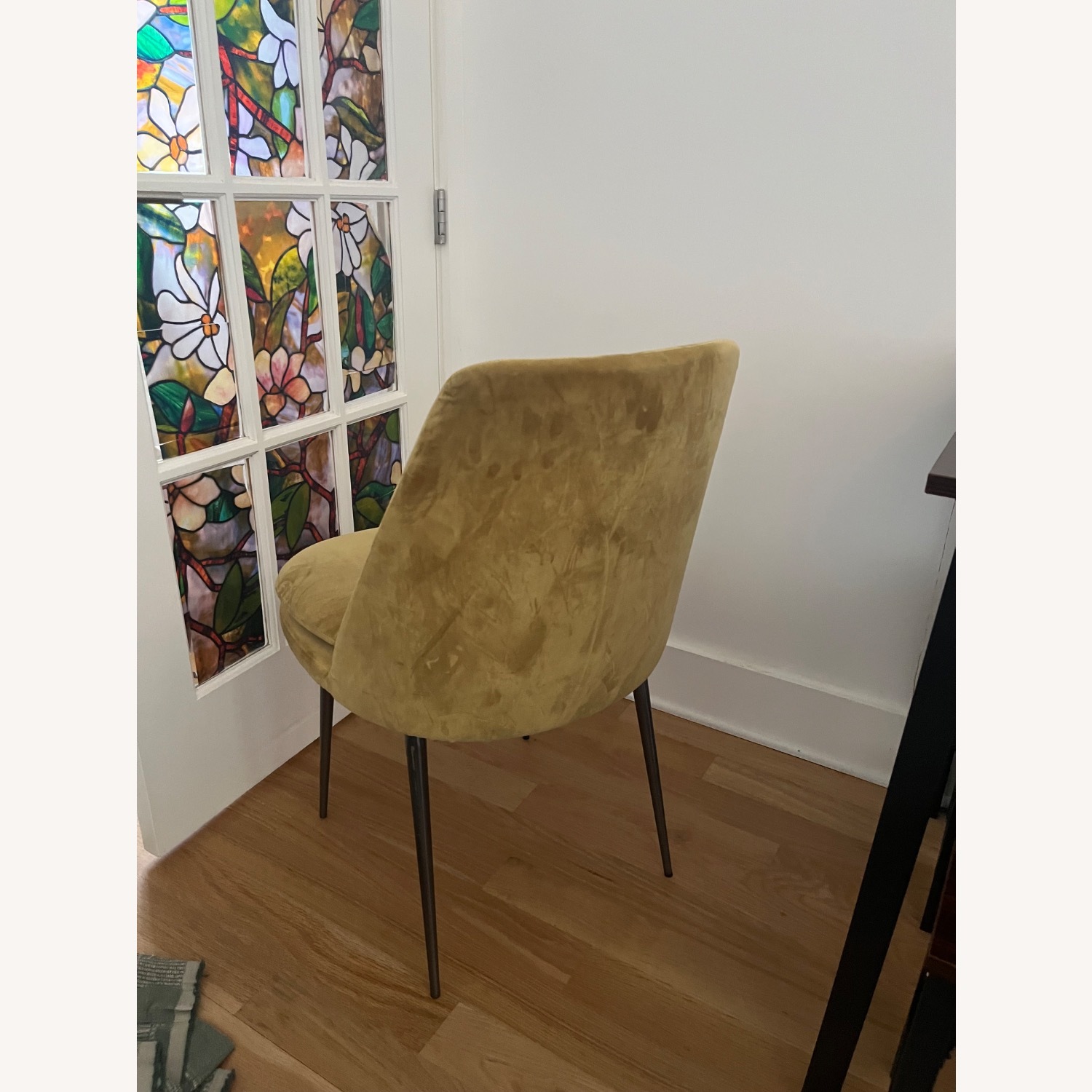 West Elm Finley Yellow Velvet Chair - image-3