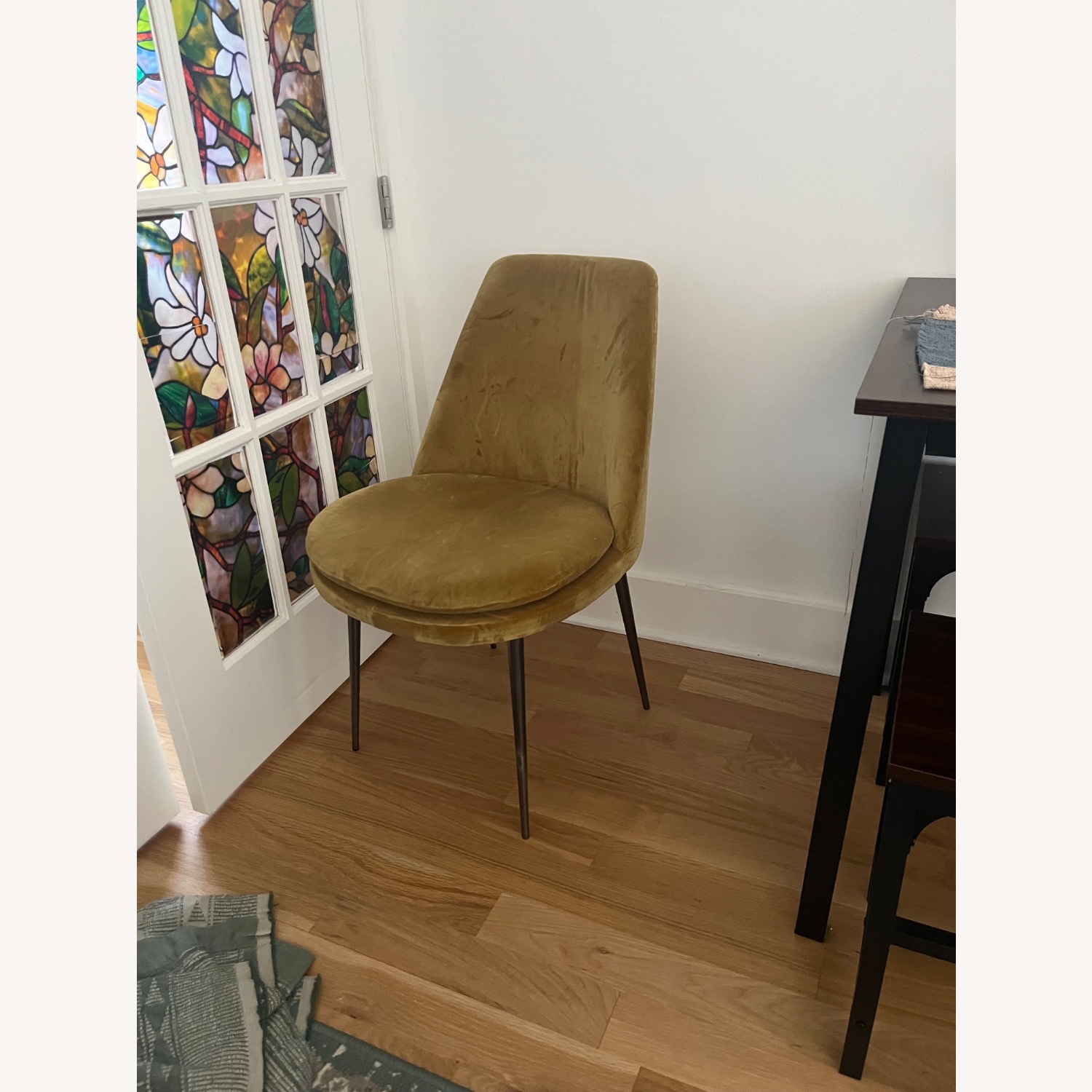 West Elm Finley Yellow Velvet Chair - image-2