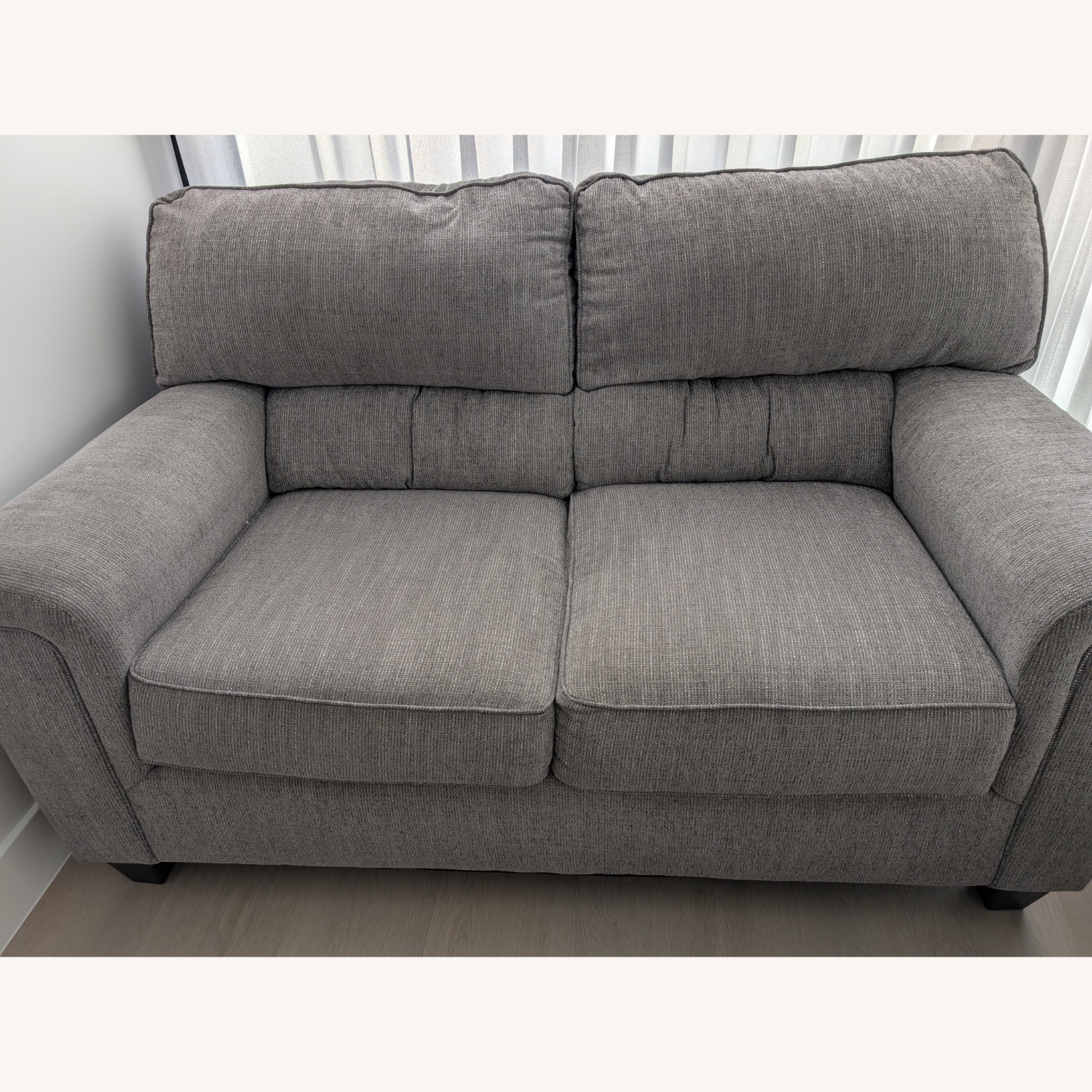 Concrete Grey Calvin Loveseat + 2 Pillows - image-3