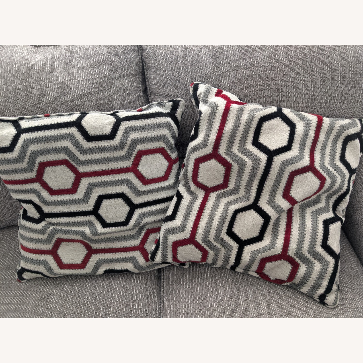 Concrete Grey Calvin Loveseat + 2 Pillows - image-2
