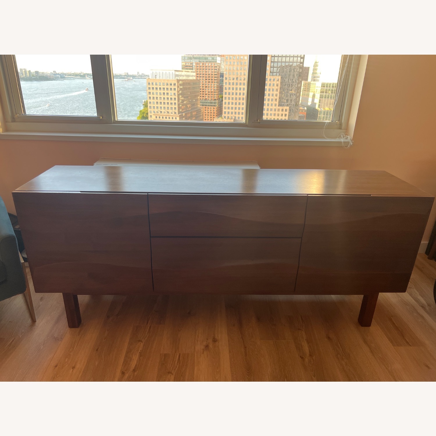 Crate & Barrel Apex 71" Walnut Credenza - image-1