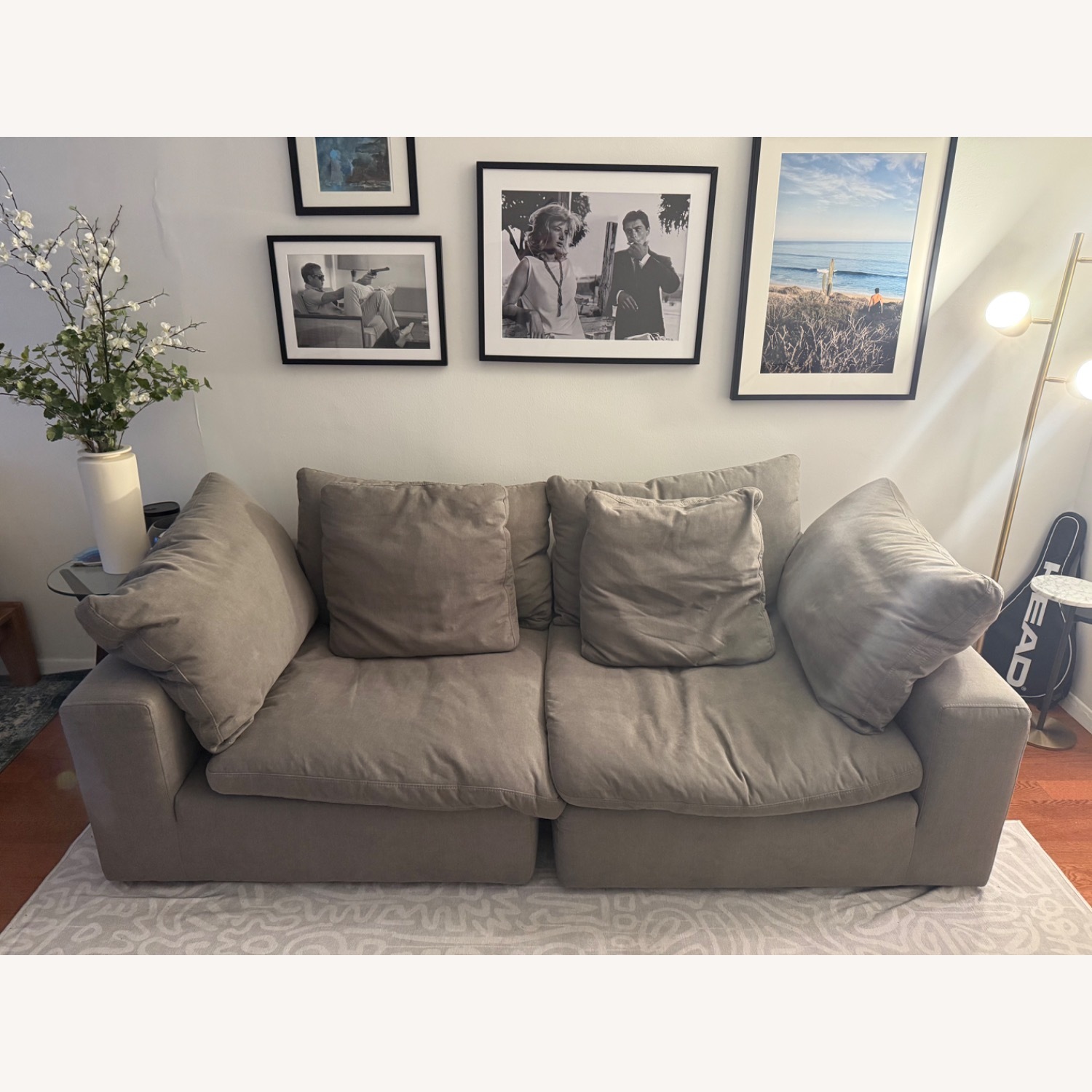Dream Gray 88'' 2 Piece Modular Loveseat with 2 Corners - image-1