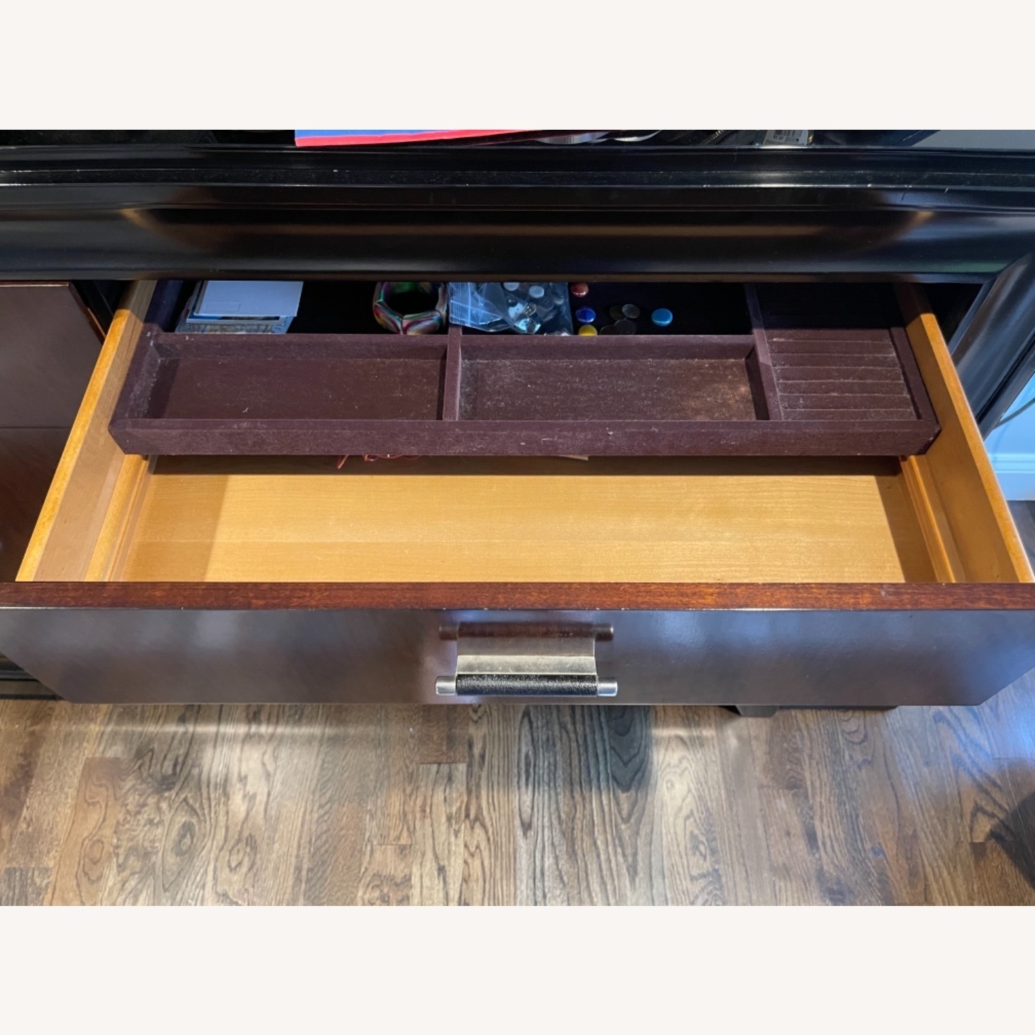 Black & Cherry Wood Dresser - image-3