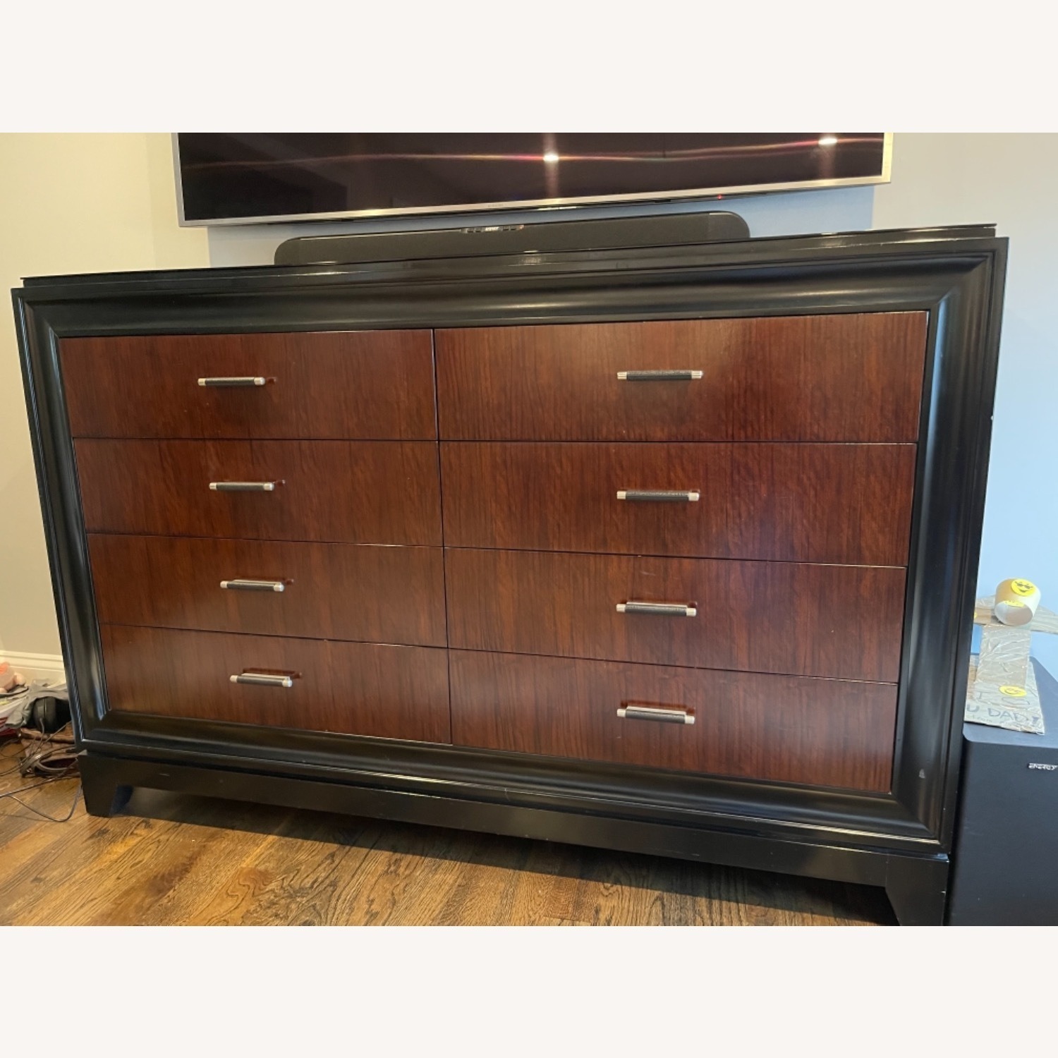 Black & Cherry Wood Dresser - image-2