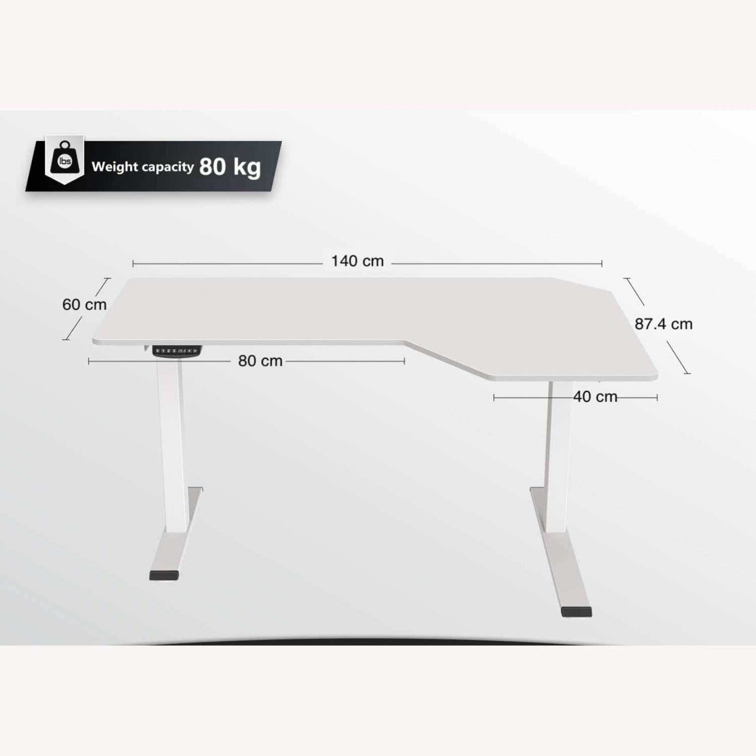 FEZIBO Reversible L-Shaped Electric Standing Desk - image-5