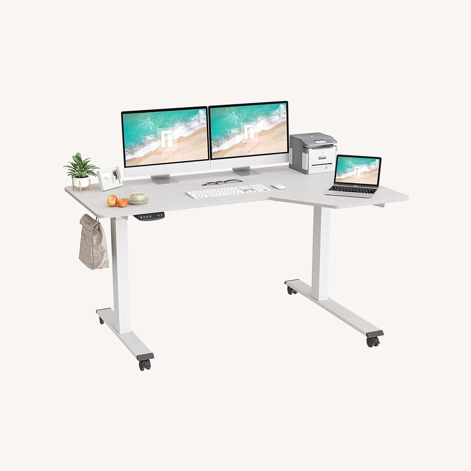 FEZIBO Reversible L-Shaped Electric Standing Desk - image-0