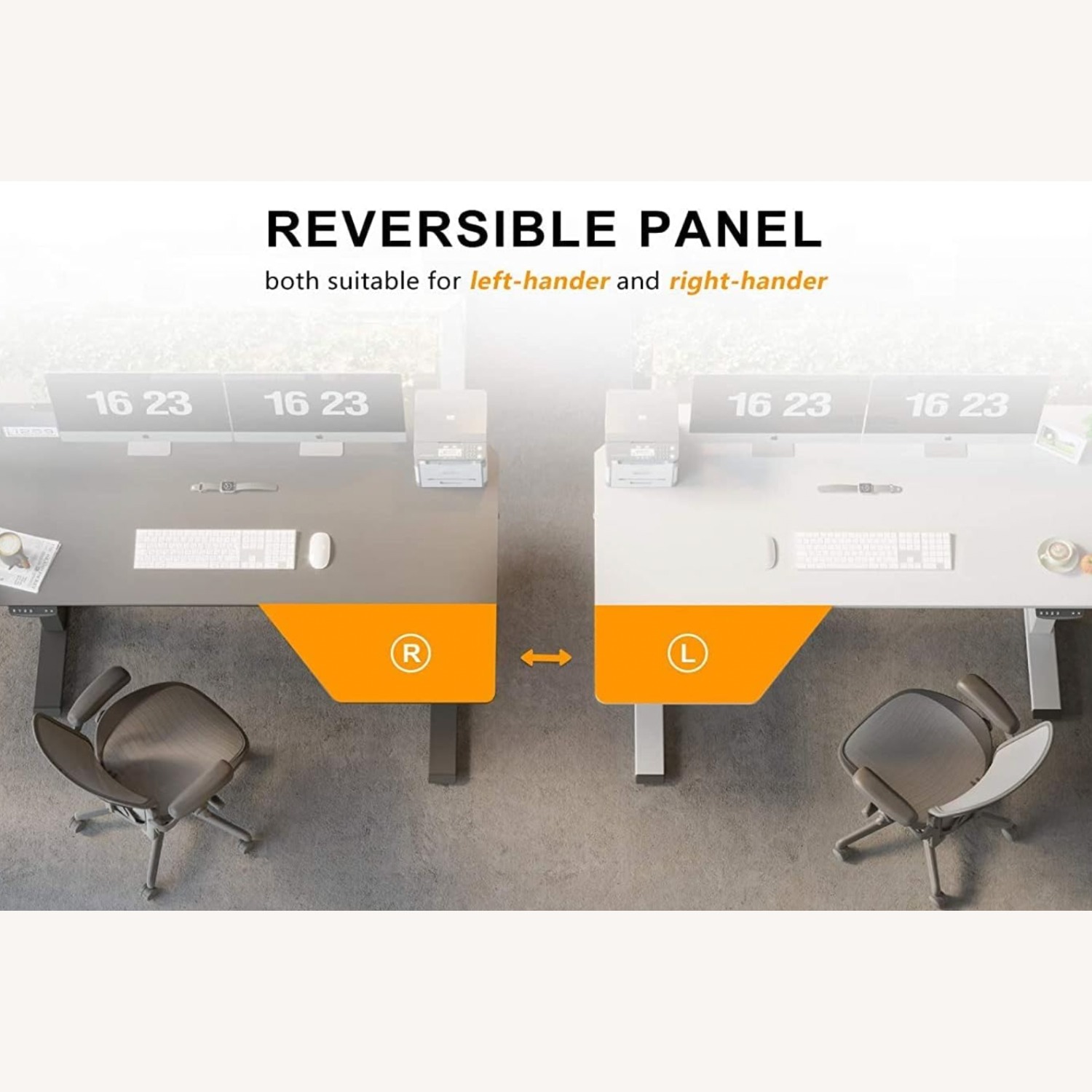 FEZIBO Reversible L-Shaped Electric Standing Desk - image-4