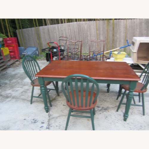 Used VTG Farmhouse Table Chairs & Bench for sale on AptDeco