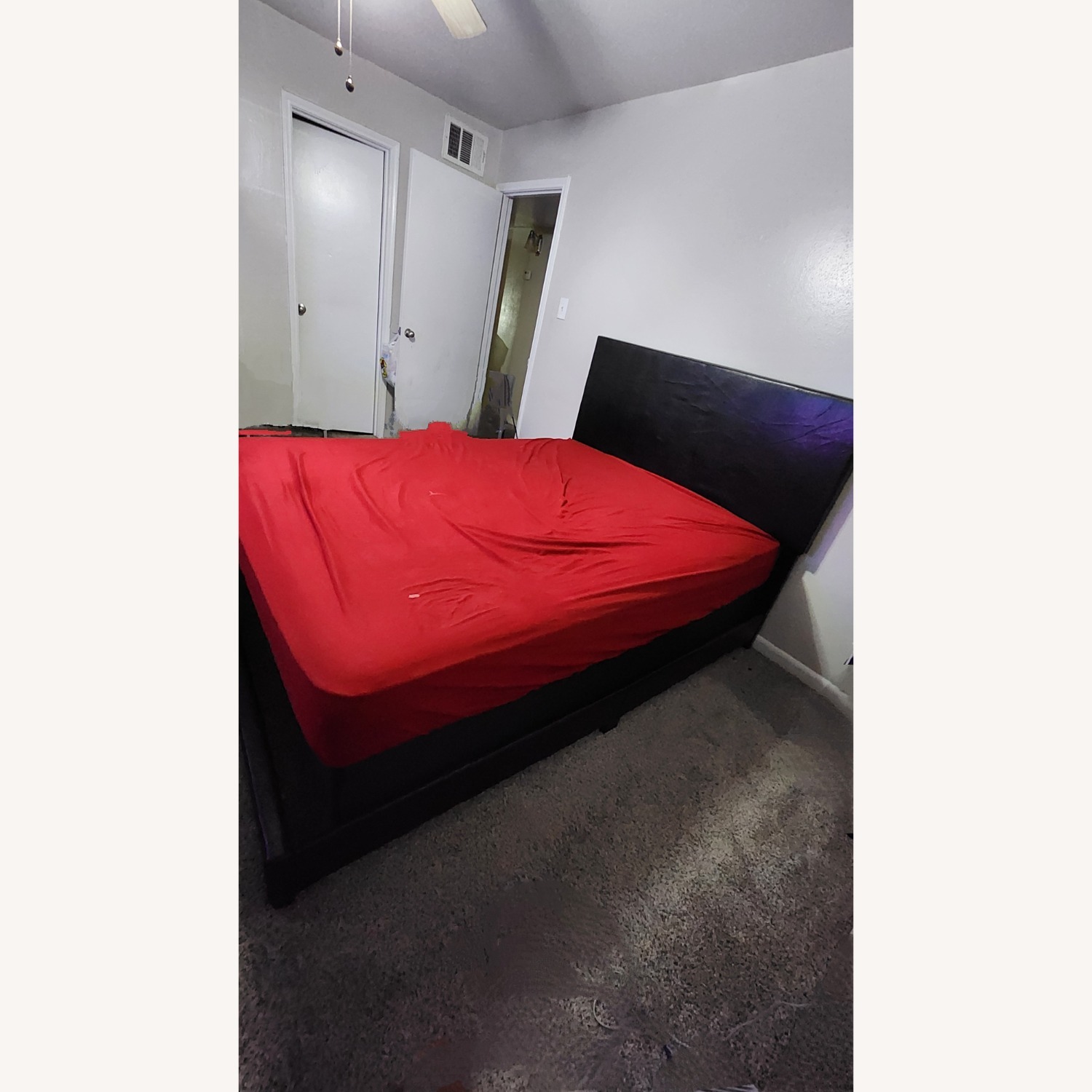 Ashley Furniture Wood Bed Frame W Dark Brown Headboard  - image-4