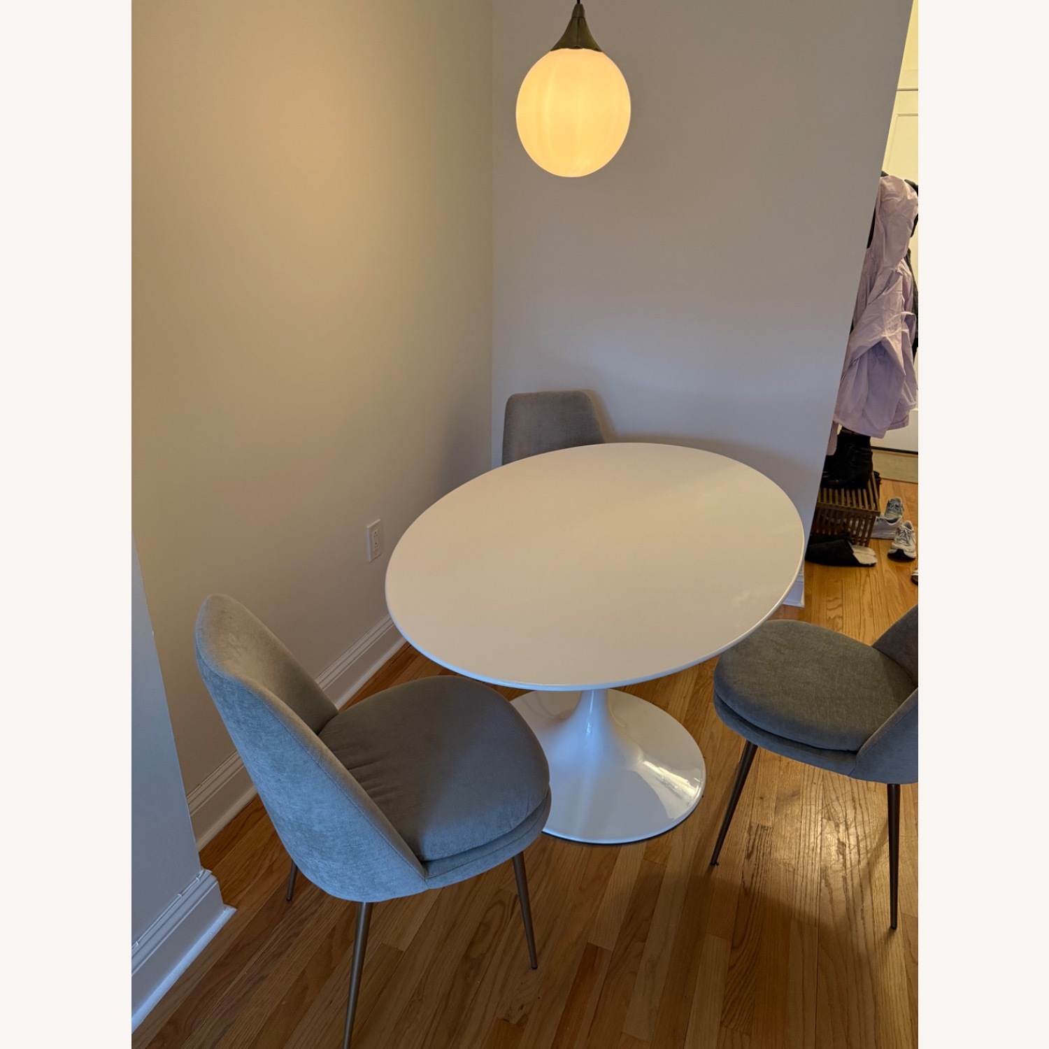 White Oval Dining Table - image-2