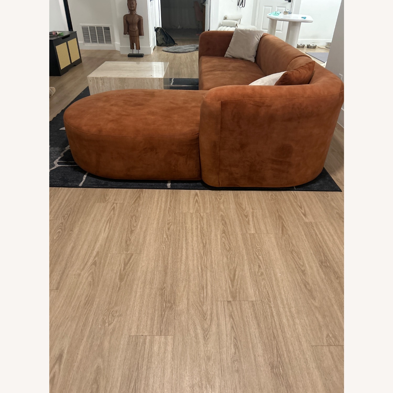 Curved 2-Piece Velvet Chaise Sectional  - image-2