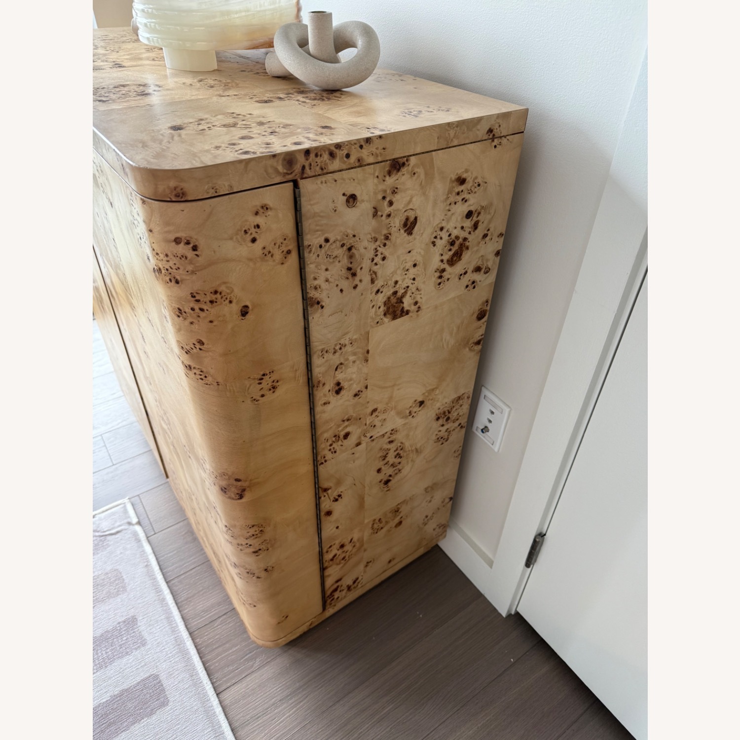 Mota Natural Burl Wood Bar Cabinet - image-6
