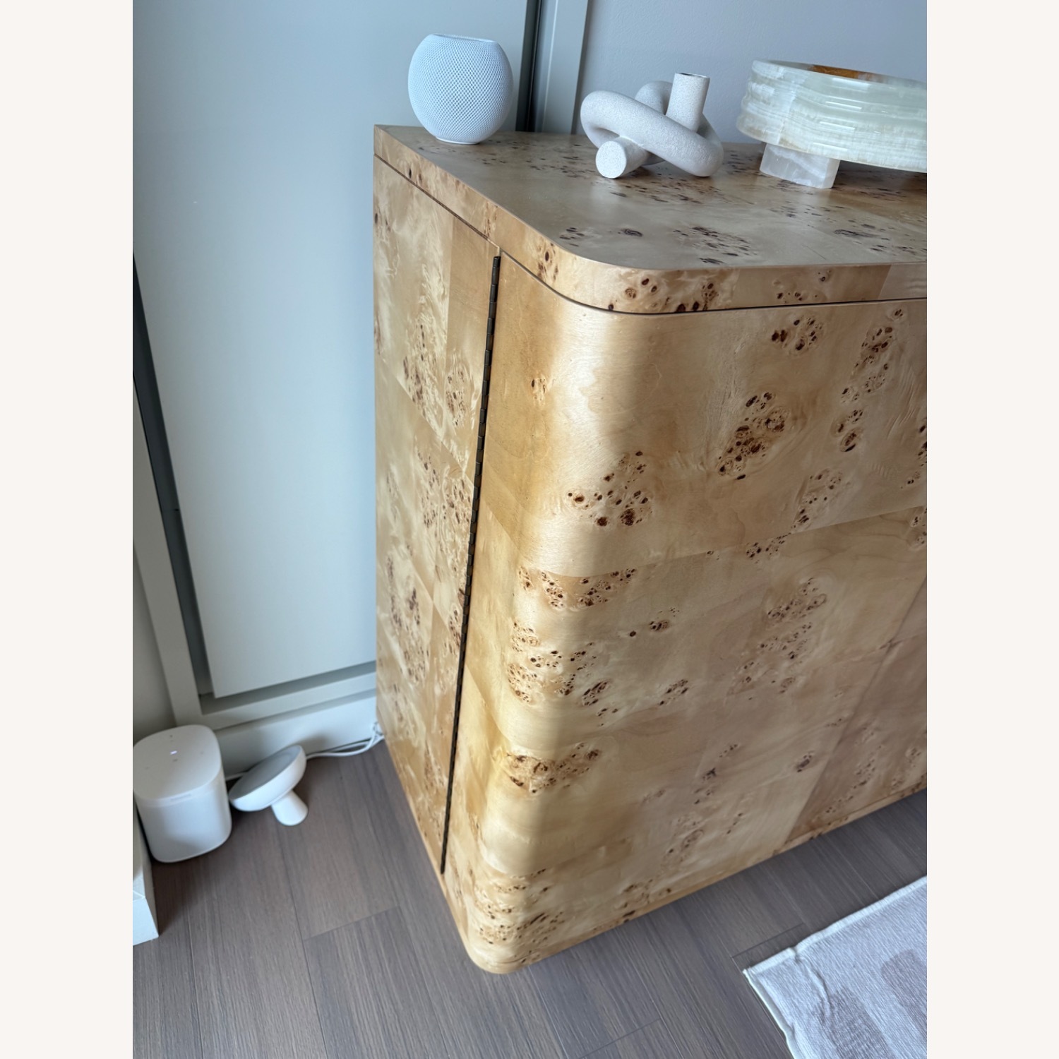 Mota Natural Burl Wood Bar Cabinet - image-5
