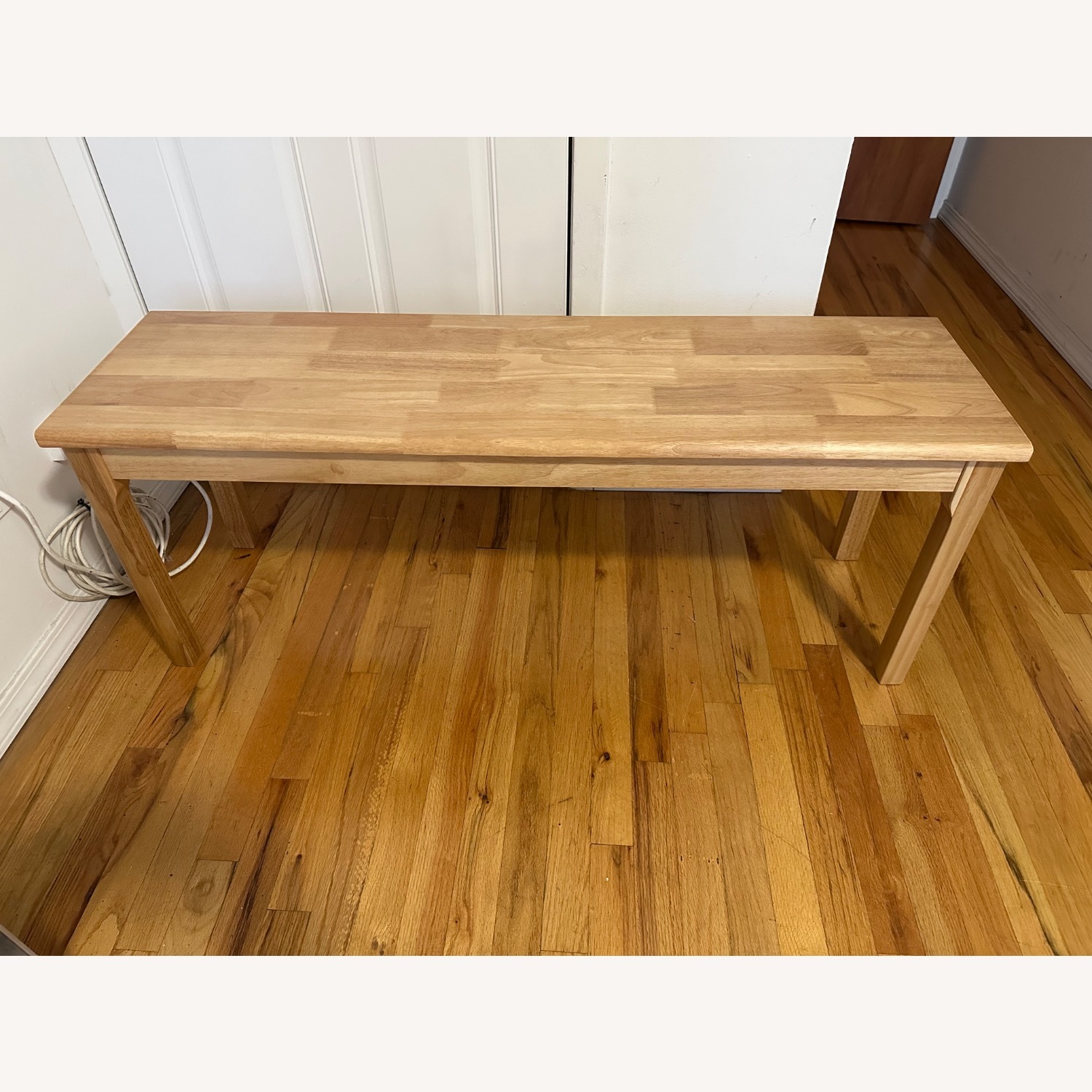 Natural Wood Bench - image-1