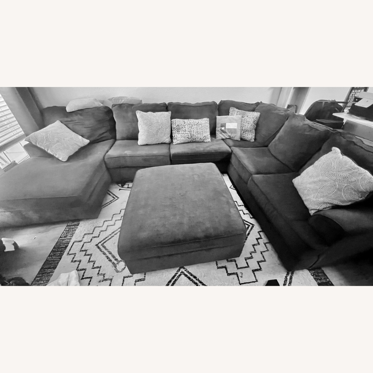Rooms To Go 3 Piece Sectional W Ottoman - image-1