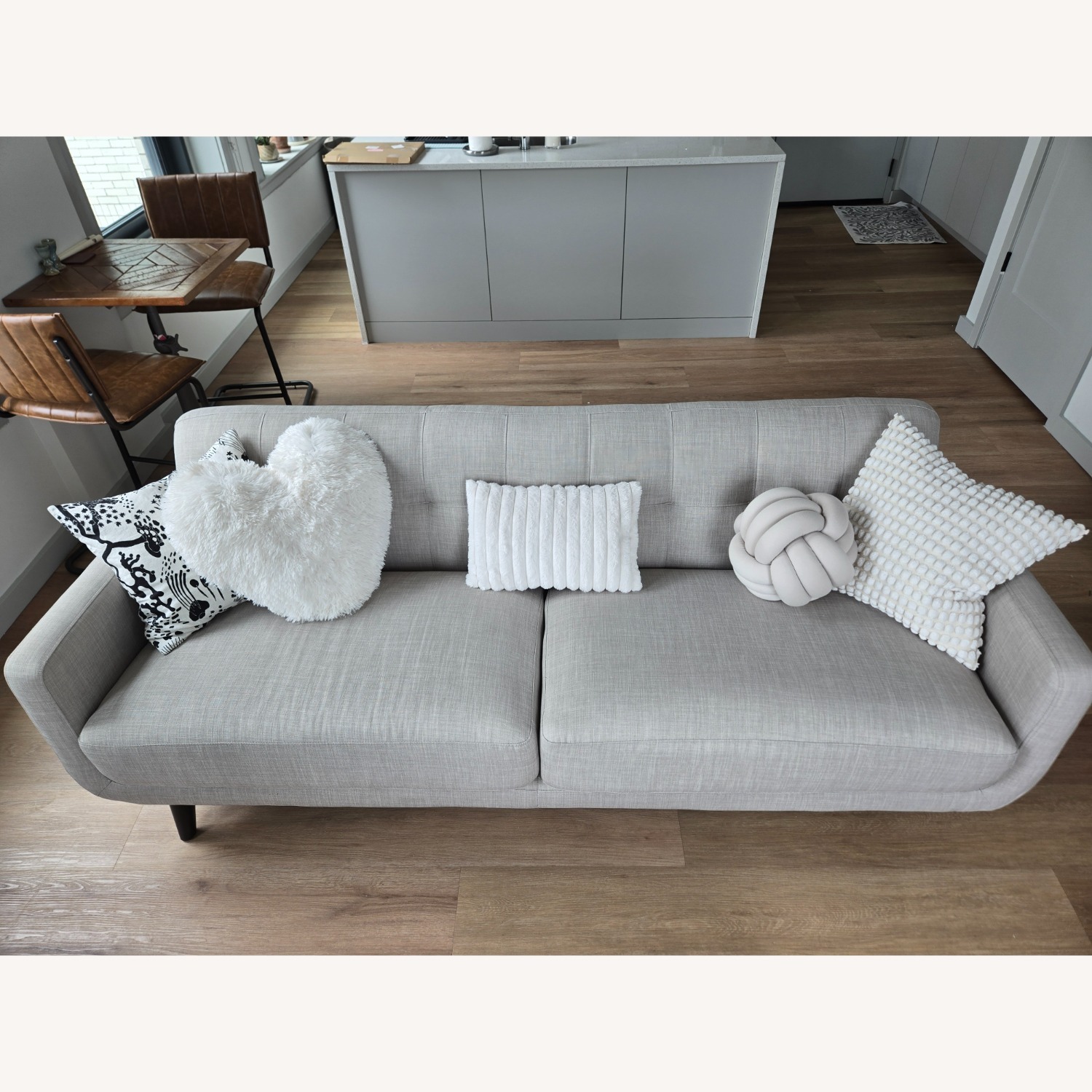 At Home Light Gray Crosby Sofa - image-4