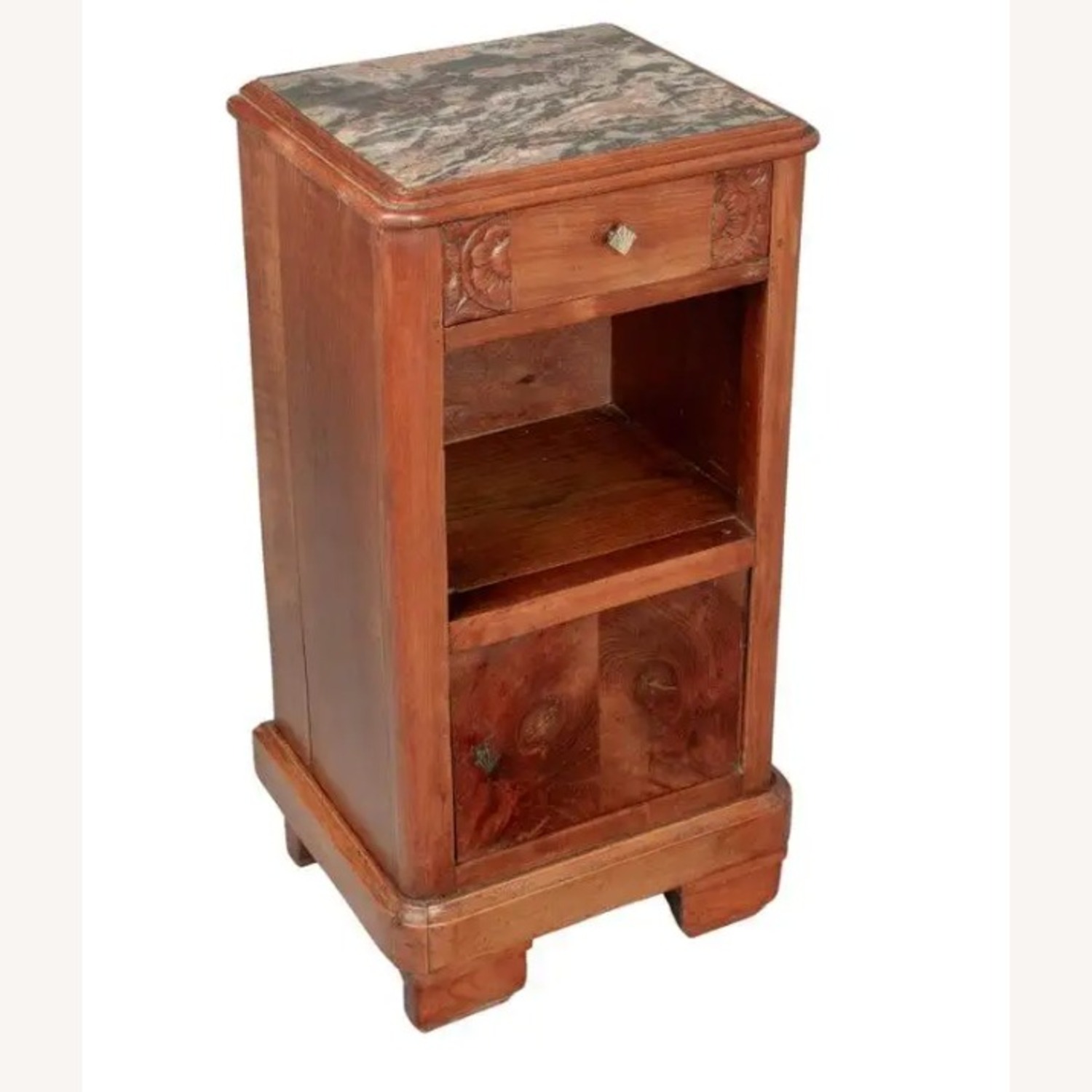 French ArtDeco Armoire & Matching Marble-Top Table - image-3