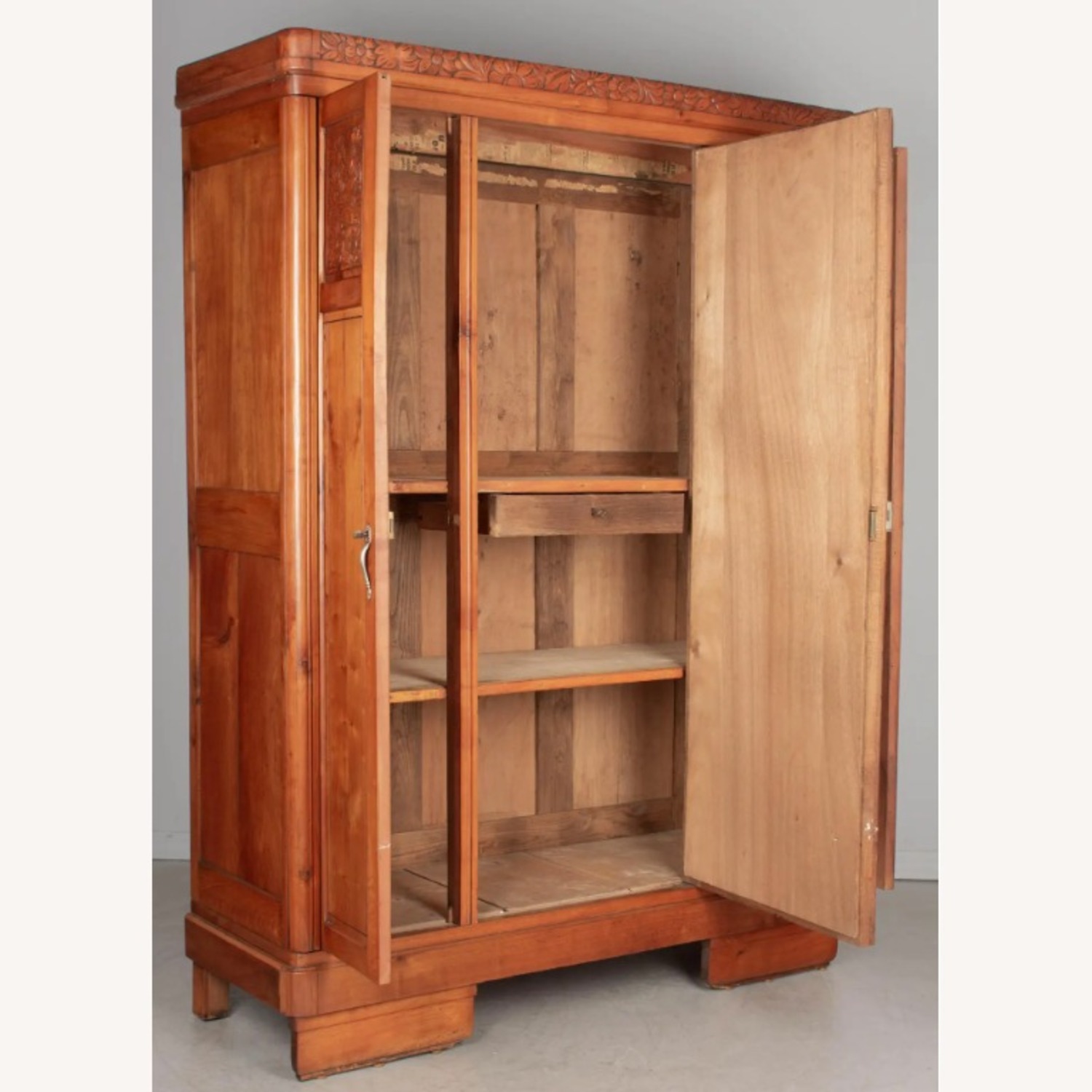 French ArtDeco Armoire & Matching Marble-Top Table - image-6