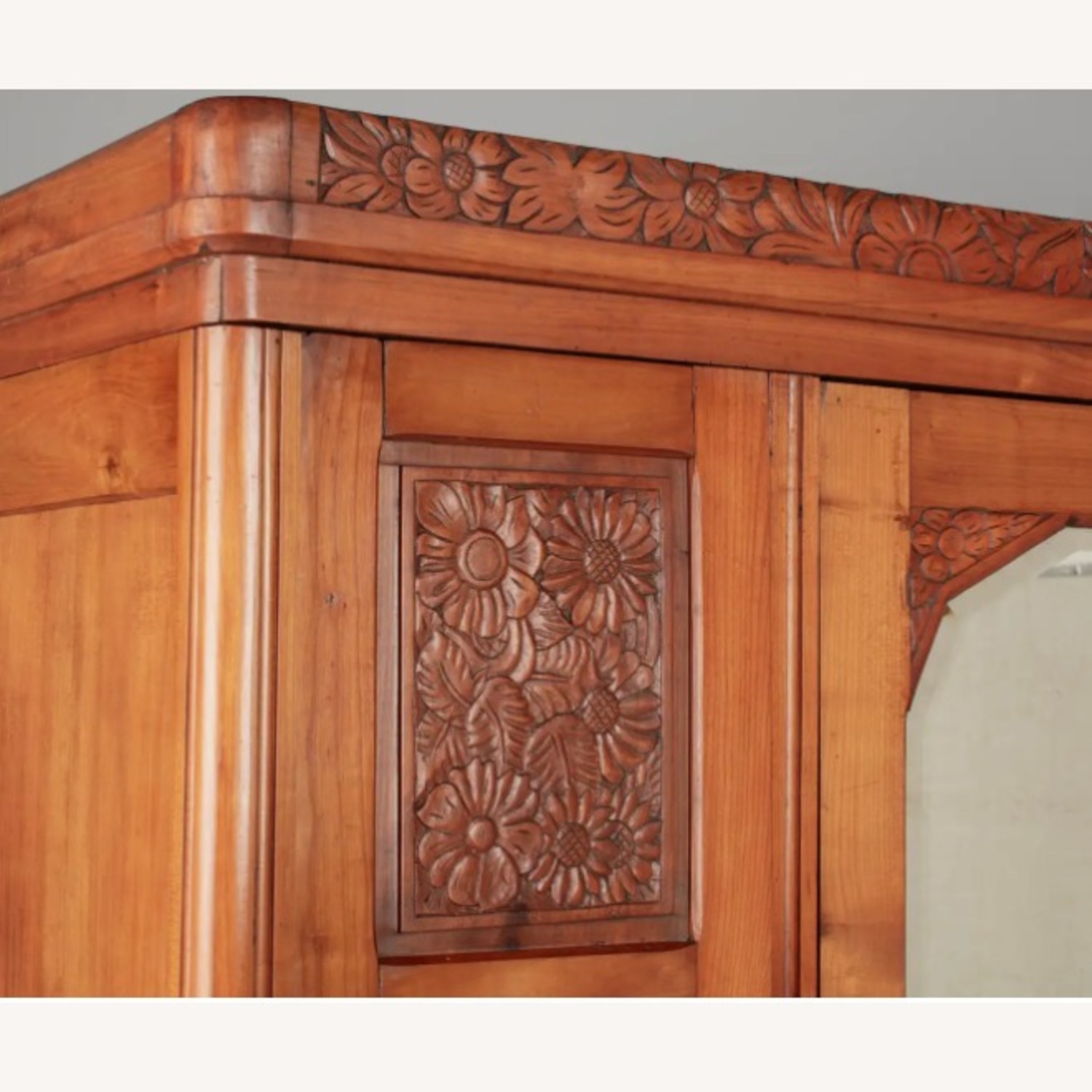 French ArtDeco Armoire & Matching Marble-Top Table - image-4