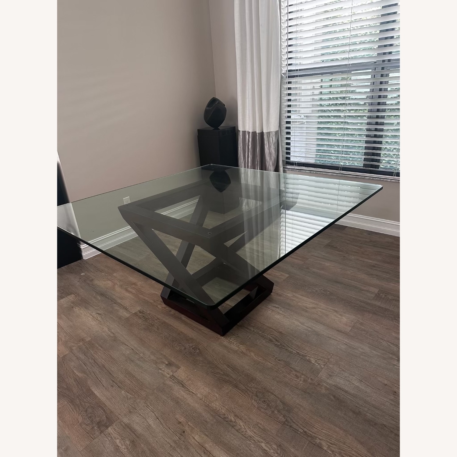 Wenge and Glass Square Dining Table from Artefacto - image-3