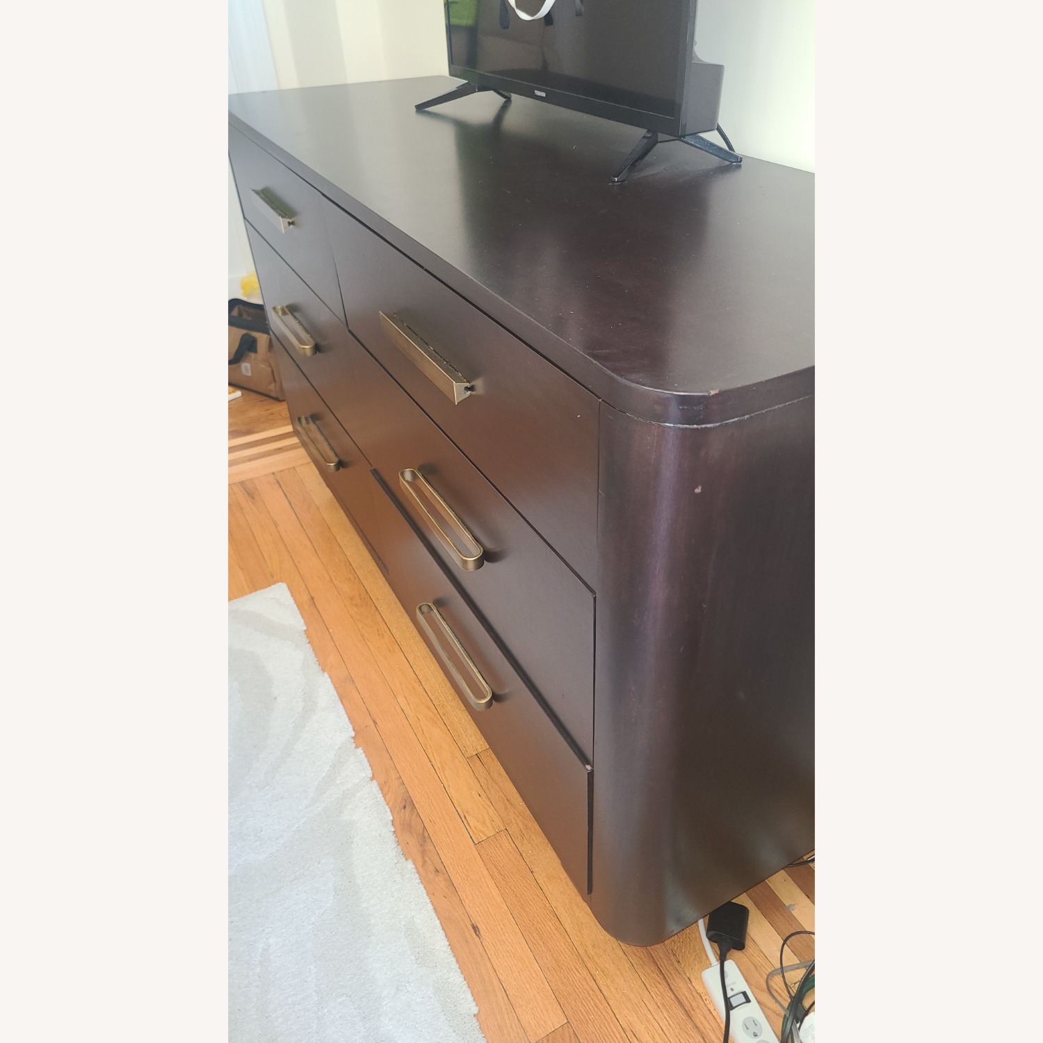 Crate & Barrel Gwen 6 Drawer Dark Wood Dresser - image-3